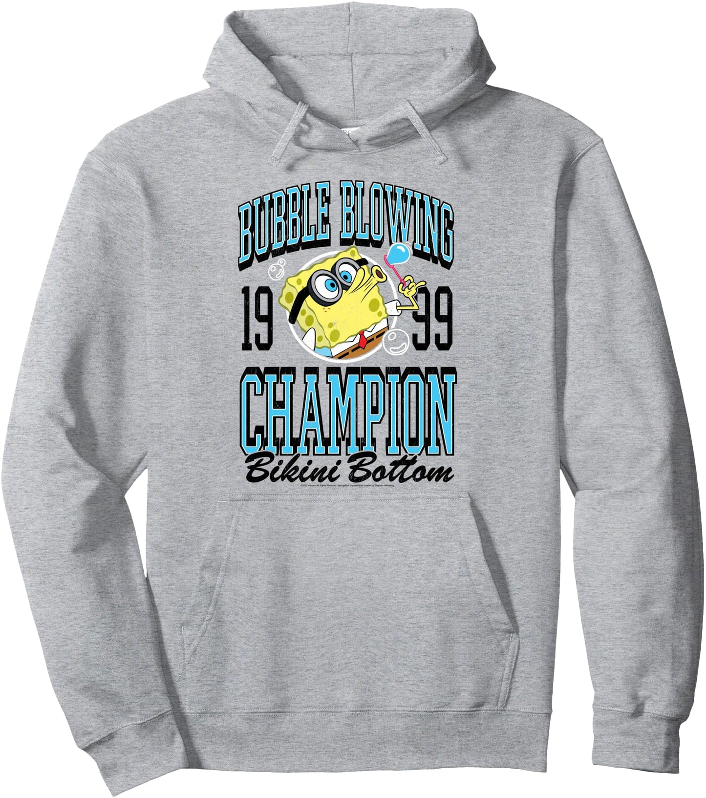 SpongeBob Varsity Bubble Blowing Champ 1999 Funny Cartoon Pullover Hoodie