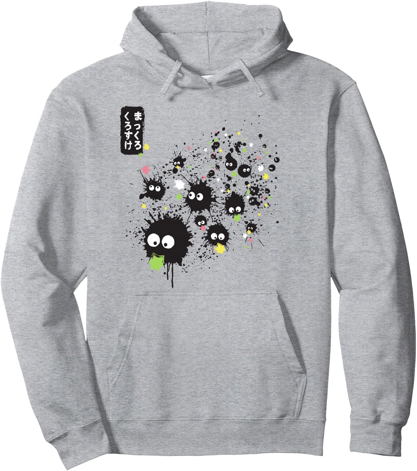 susuwatari colors Unisex-Adults Anime Hoodie, Grey, Small