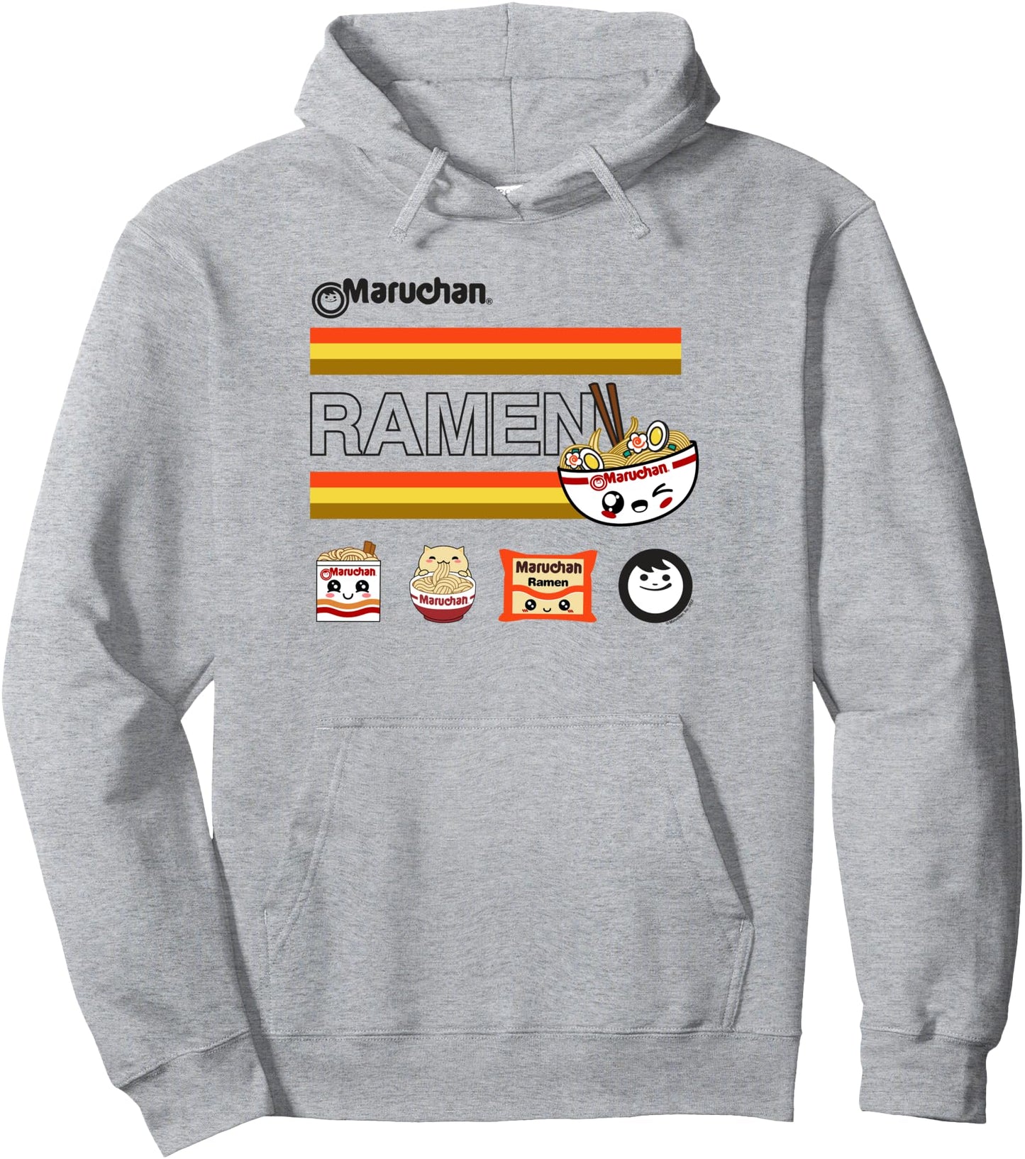 Maruchan Ramen Cute Anime Faces Logo Pullover Hoodie
