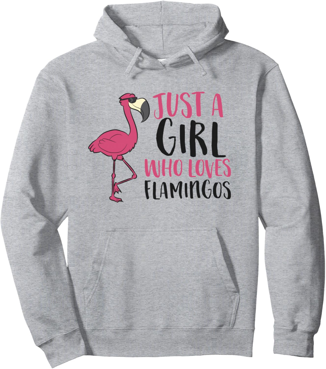 Just A Girl Who Loves Flamingos Cute Flamingo Girl Pullover Hoodie