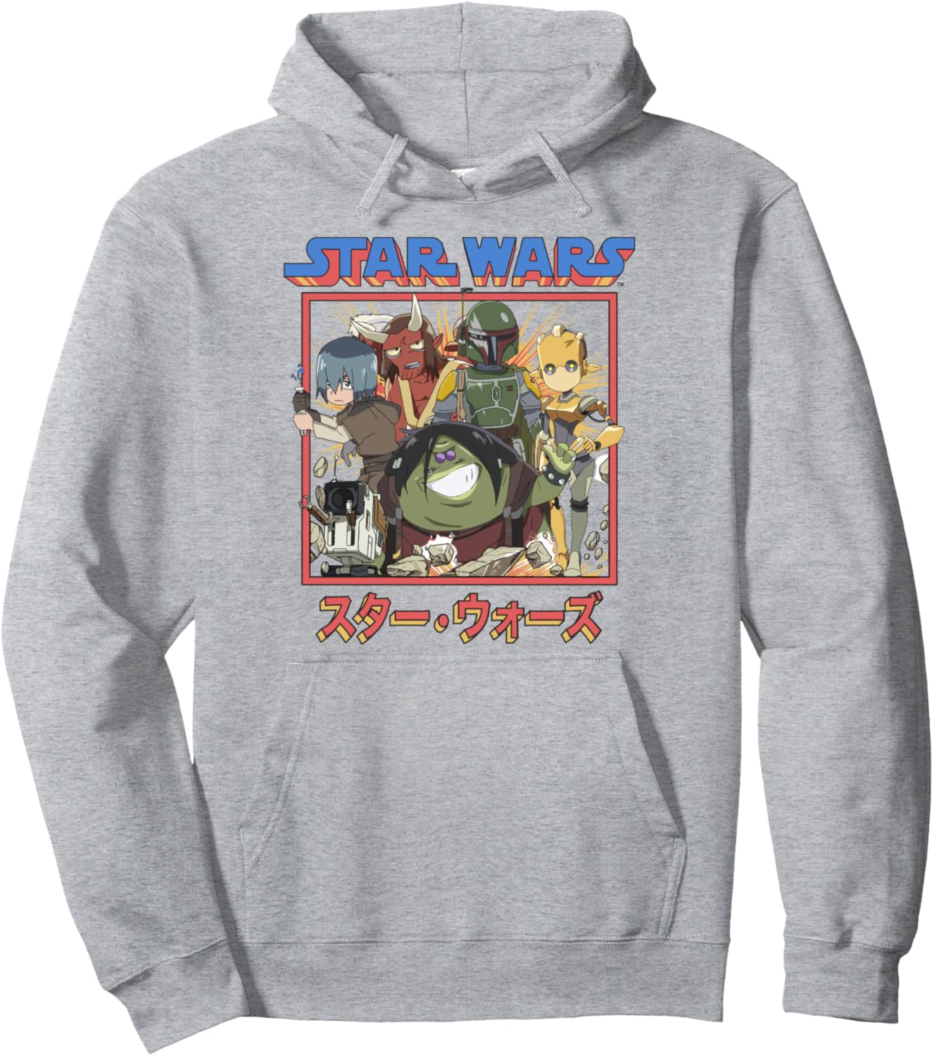 Star Wars Visions Anime Group Poster Pullover Hoodie