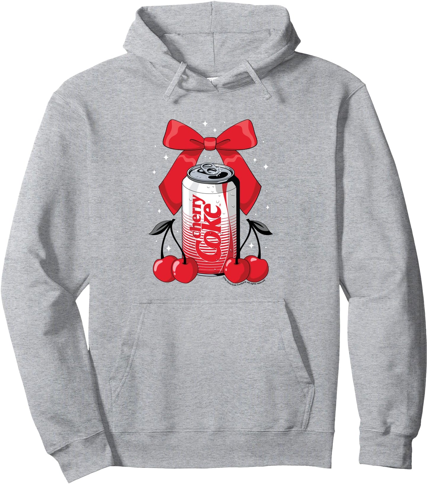 Cherry Coke - Can with Red Coquette Bow and Cherries Pullover Hoodie
