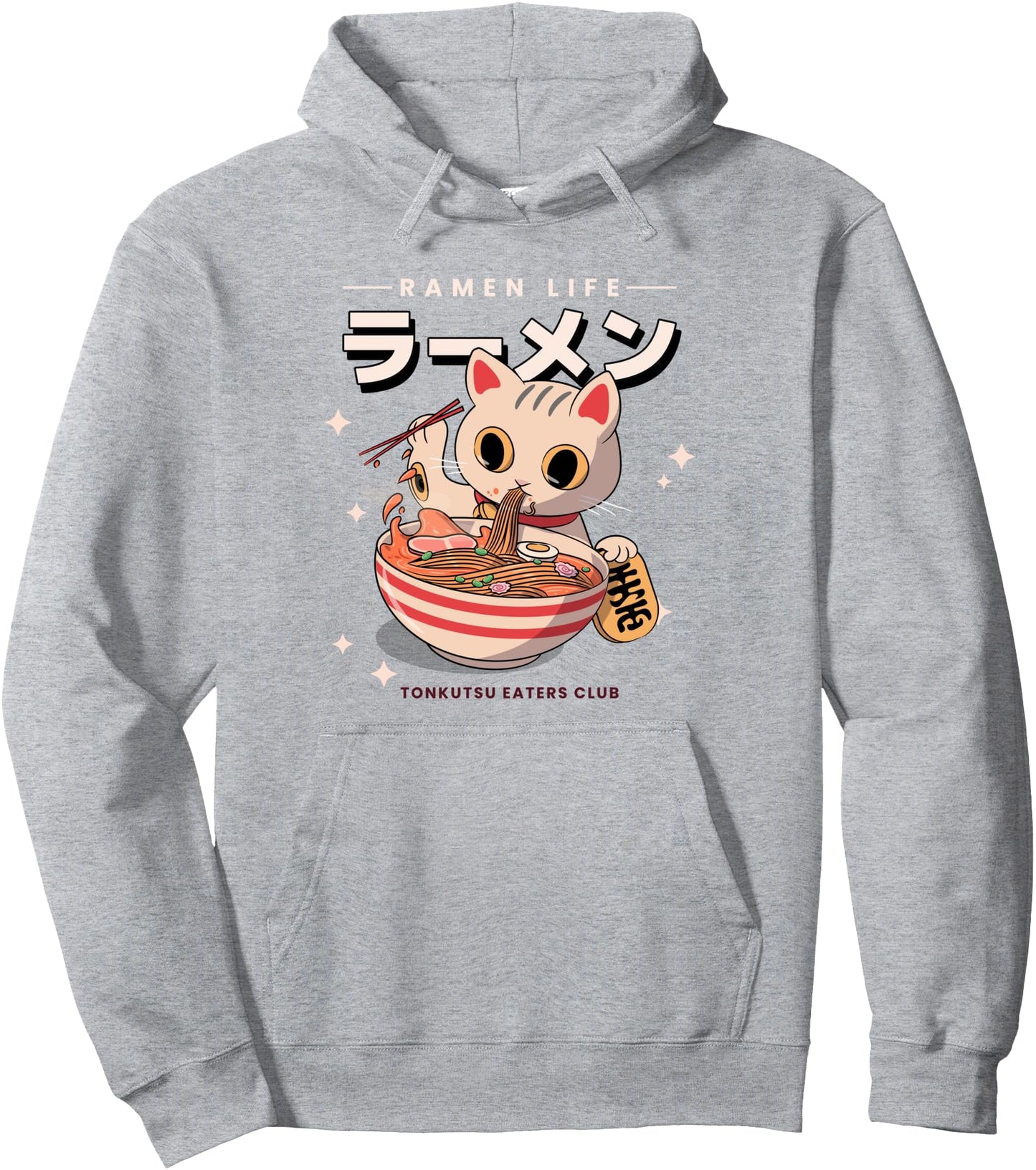 Powered By Ramen & Boba - Kawaii Bubble Tea, Noodles, Anime Pullover Hoodie
