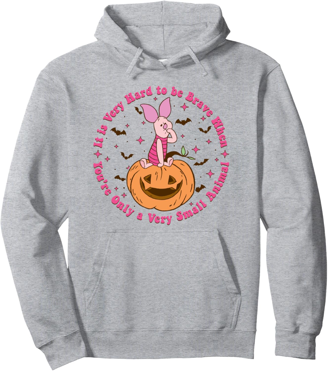 Disney Winnie the Pooh Halloween Piglet Its Hard To Be Brave Pullover Hoodie