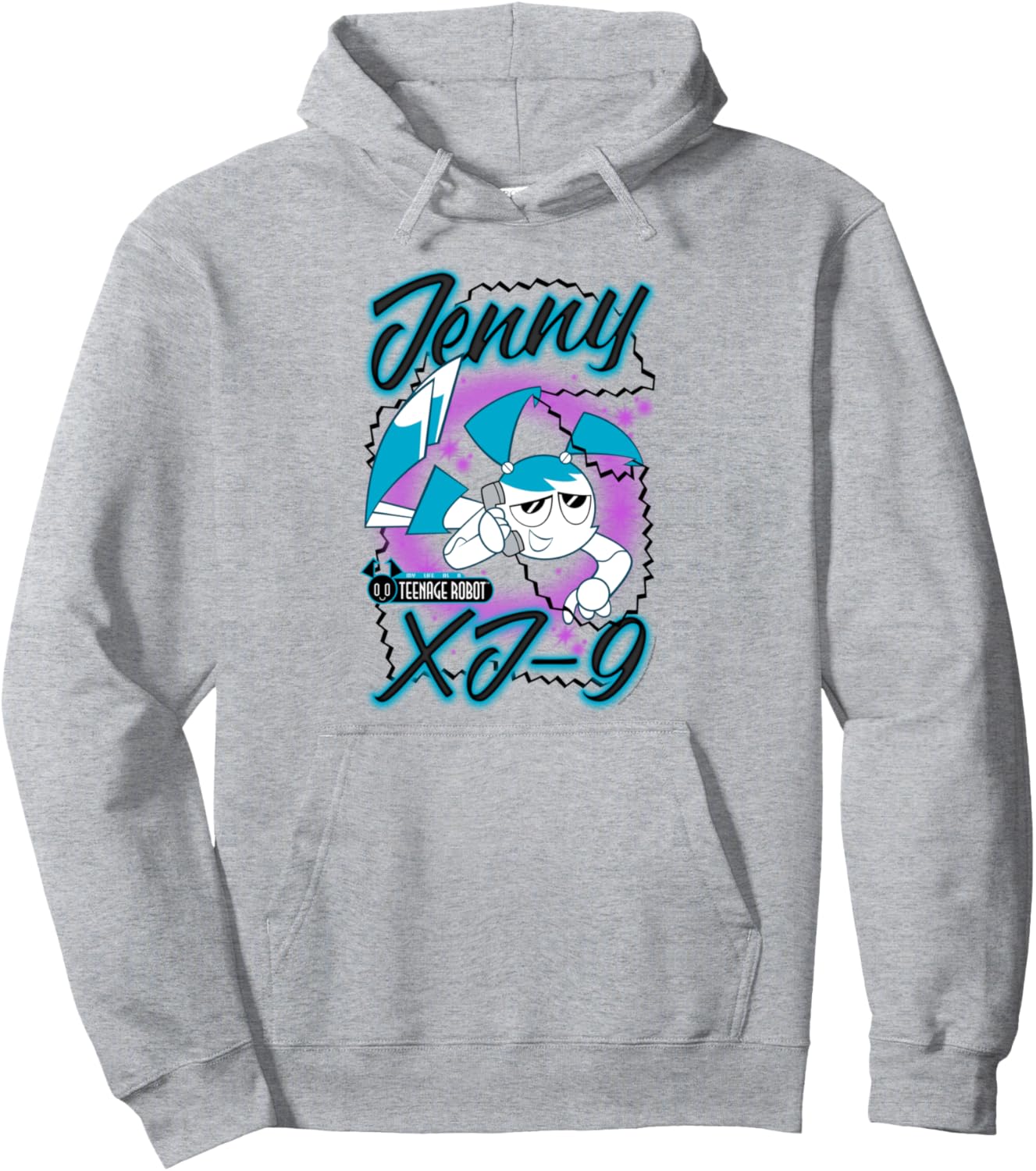 My Life as a Teenage Robot Jenny Airbrush Cartoon Pullover Hoodie