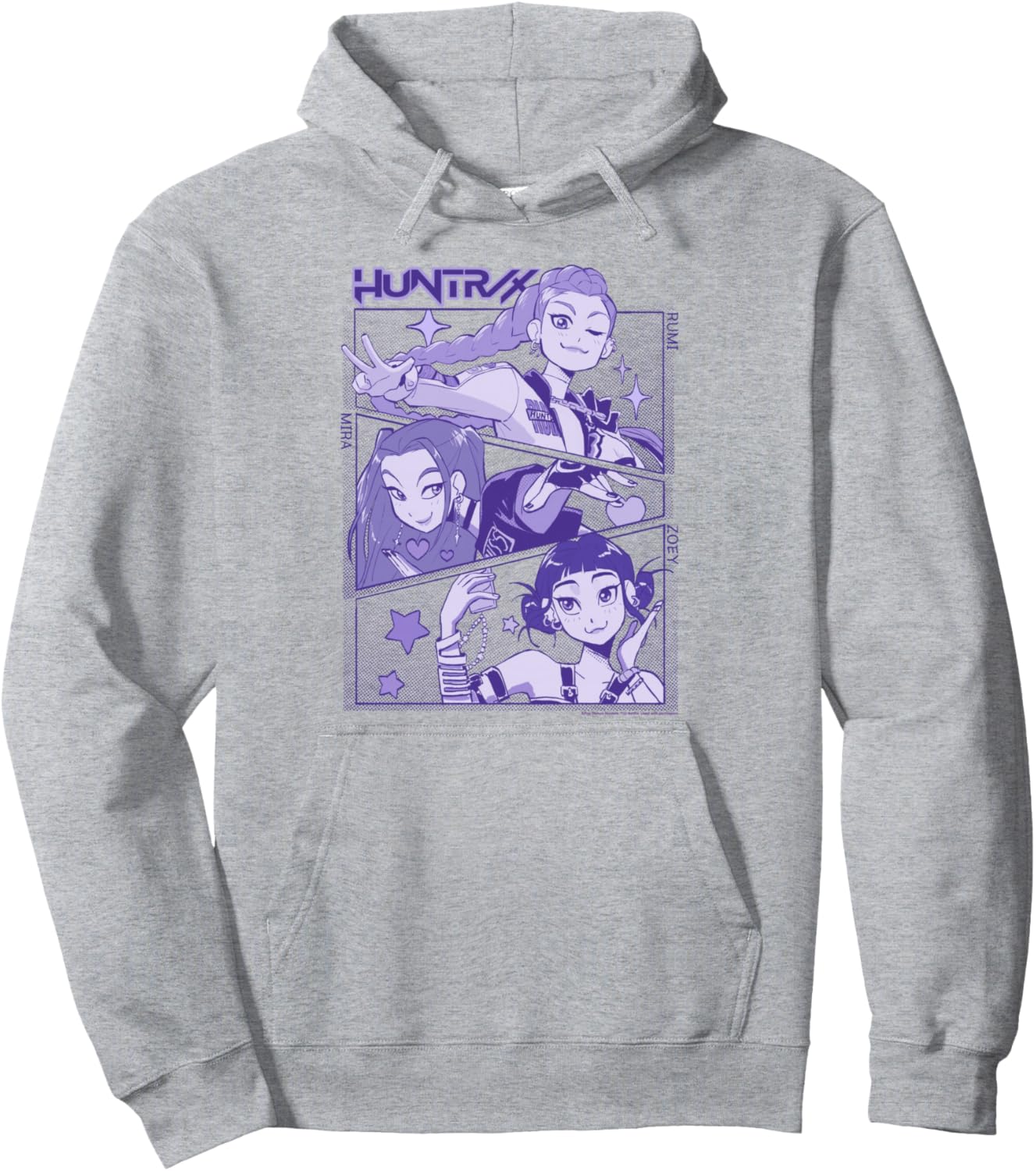 KPop Demon Hunters Halloween Huntrix Cute Manhwa Panels Pullover Hoodie