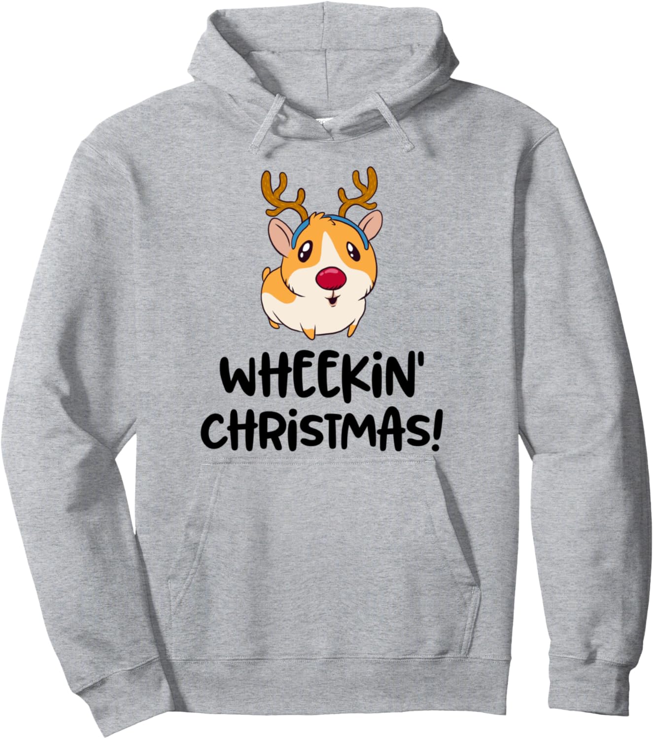 Christmas Guinea Pig Reindeer I Wheekin Funny Xmas Pullover Hoodie