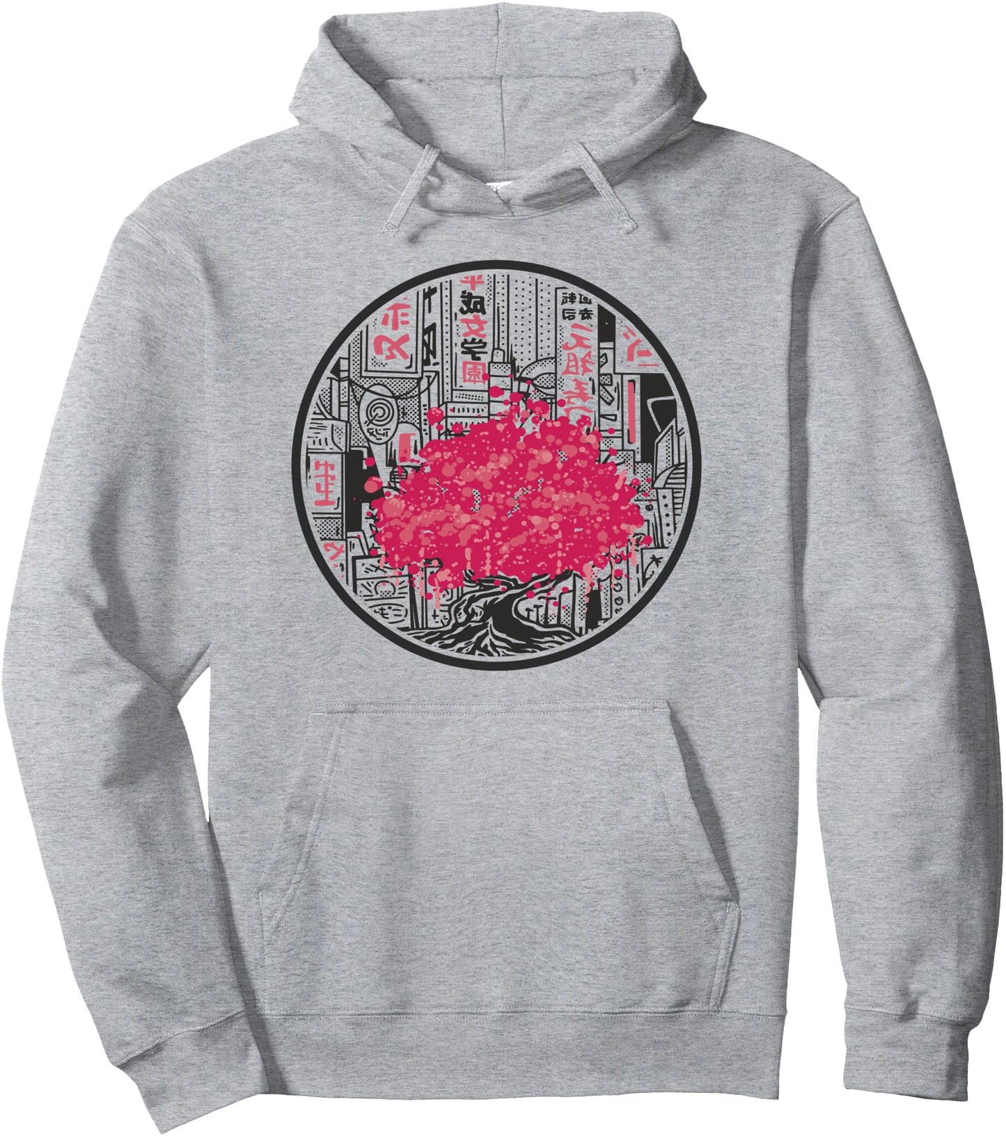 Cherry Blossom Sakura Tree Japanese City Japan Anime Pullover Hoodie