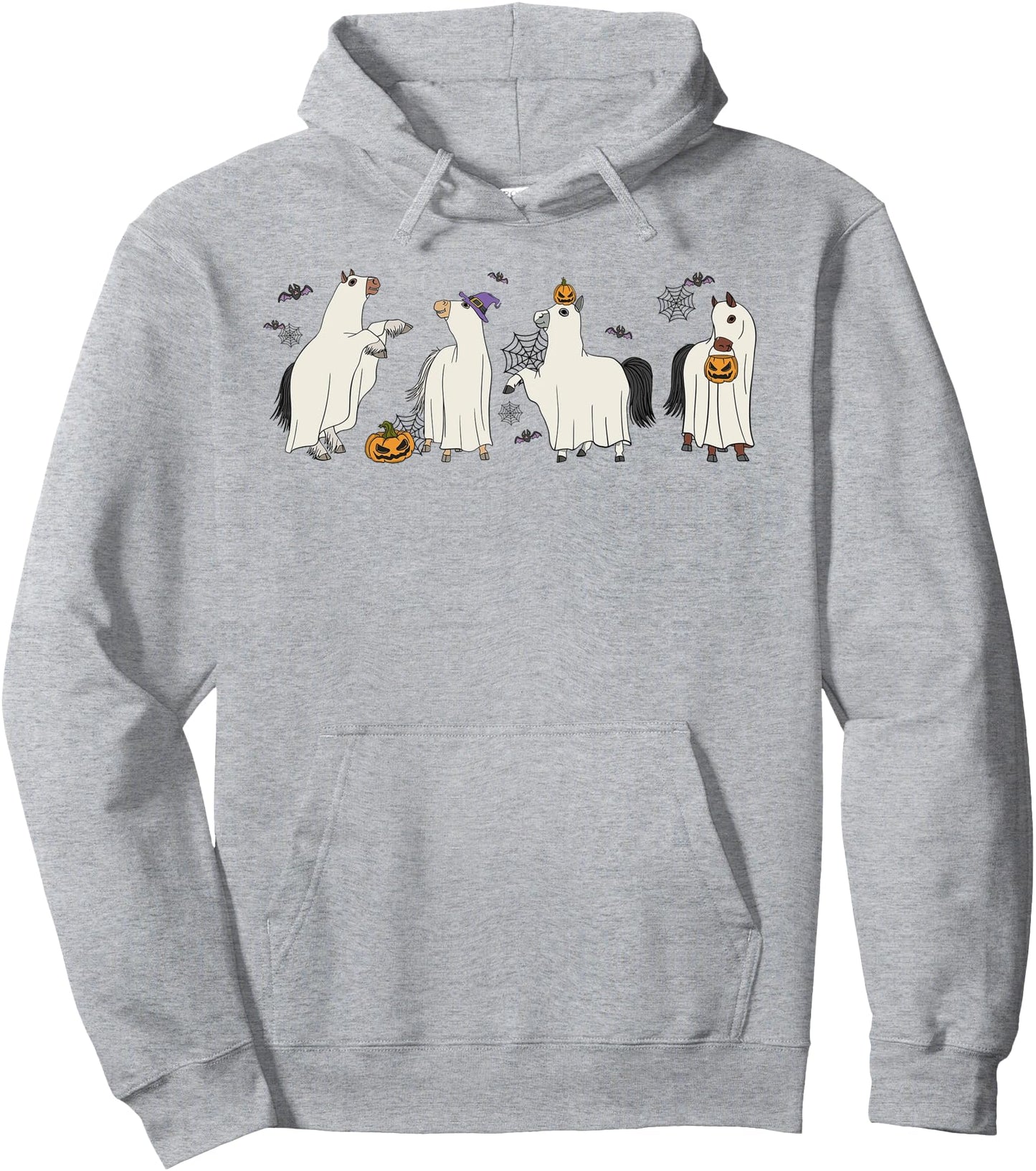 Horse Ghost Halloween Funny Horse Cute Halloween Pullover Hoodie