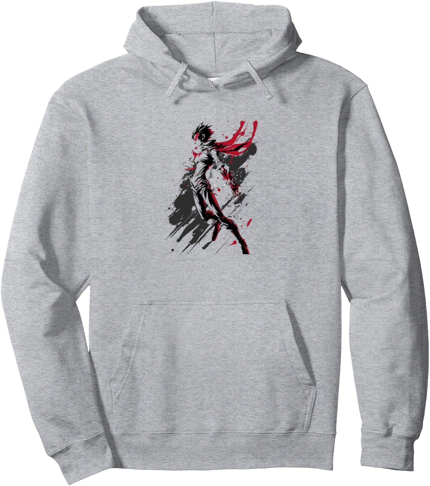 Male anime character in focus as a hero Pullover Hoodie