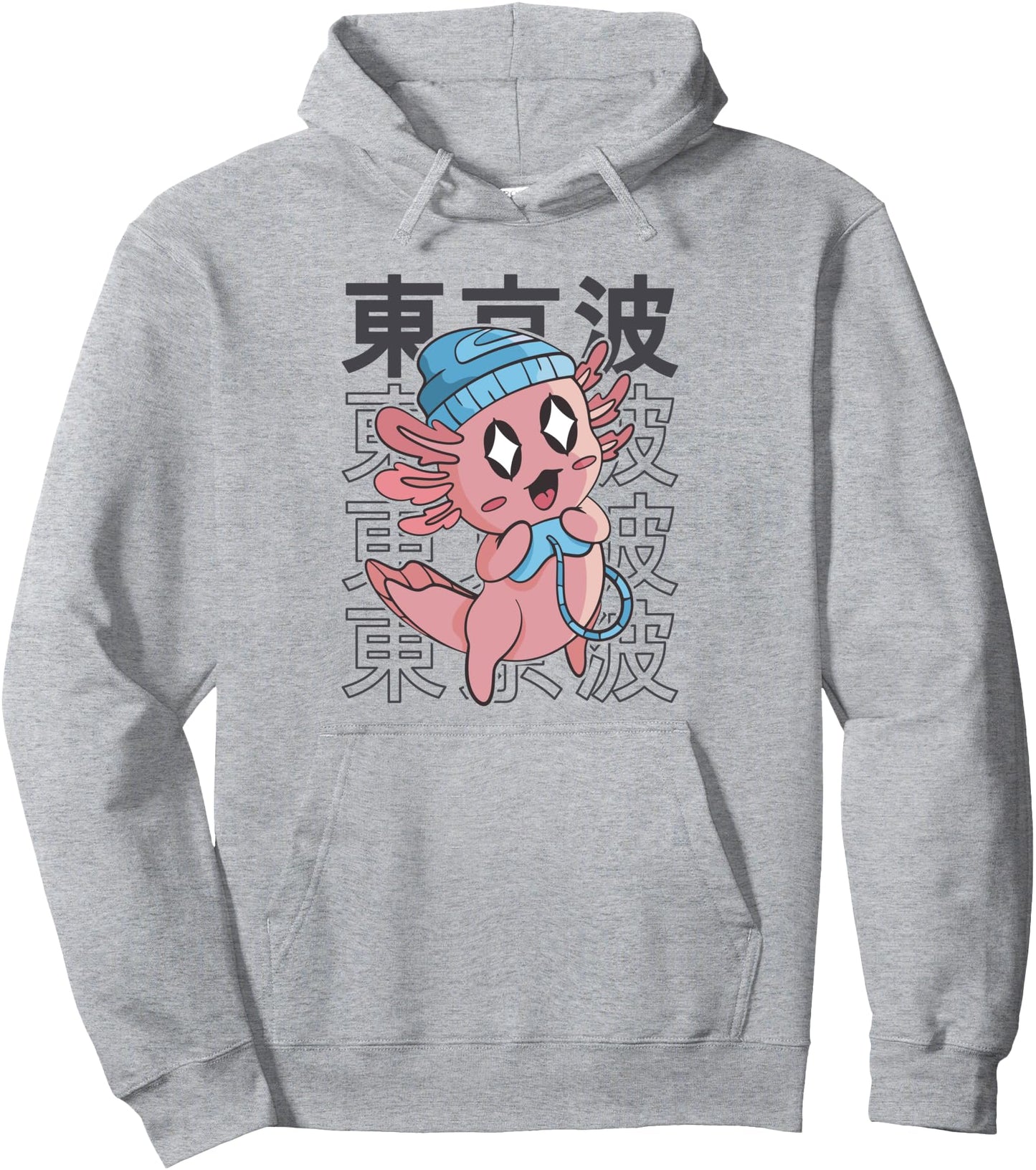 Kawaii Axolotl Gaming Japanese Aesthetic Girls Teen Anime Pullover Hoodie