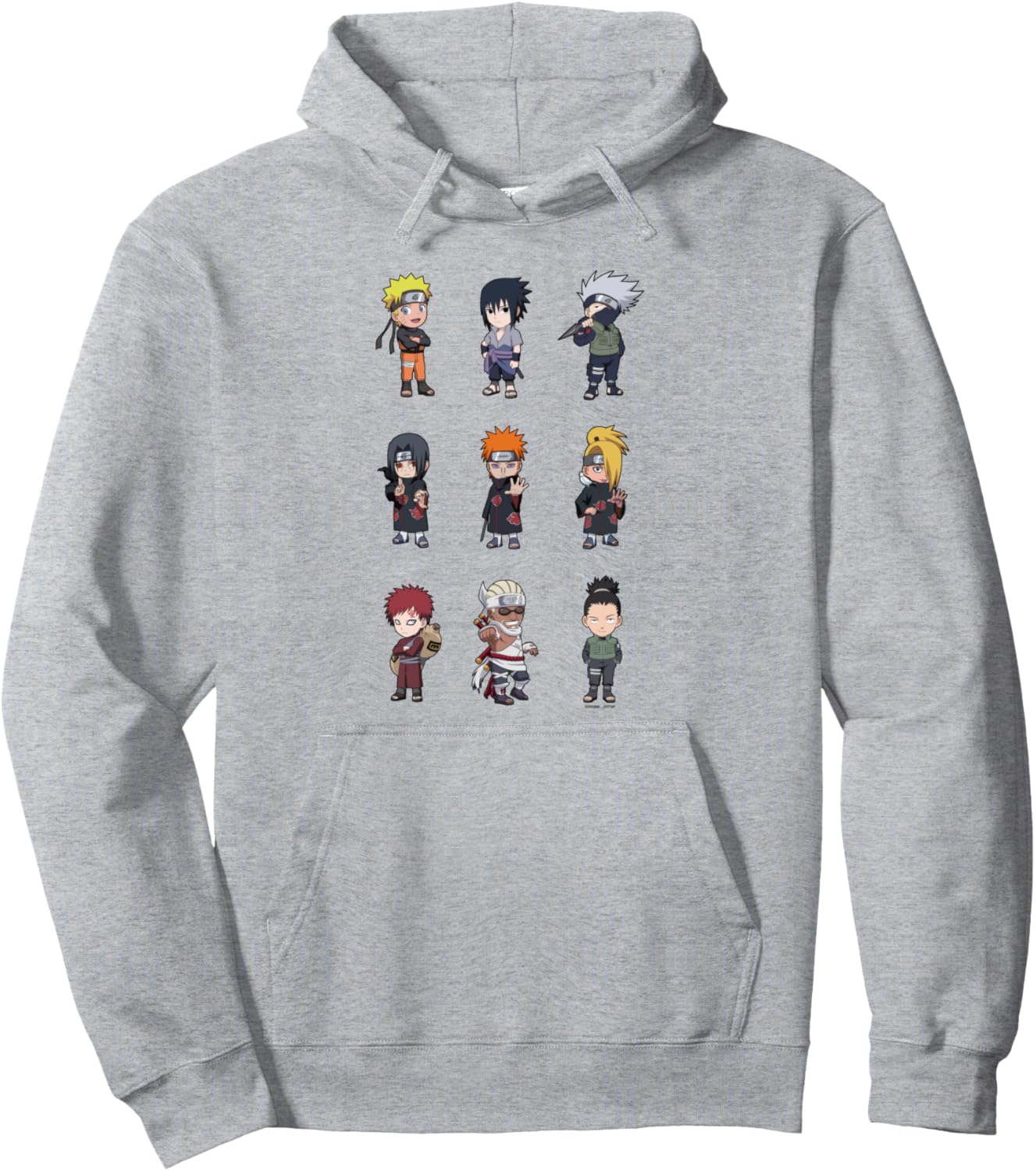 Naruto Shippuden Super Deformed 9 Up Pullover Hoodie