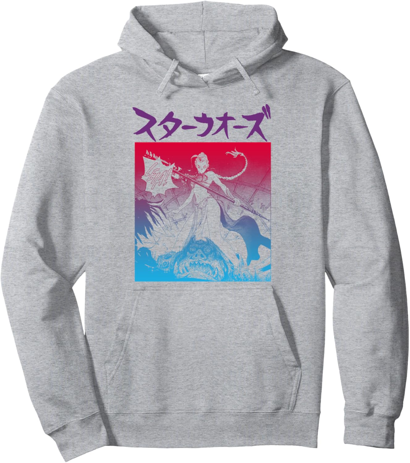 Star Wars Princess Leia Anime Style Portrait Pullover Hoodie
