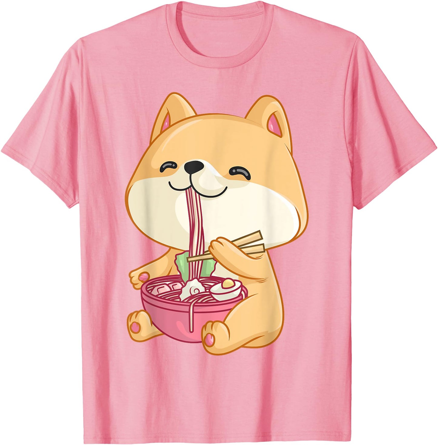Japanese Kawaii Shiba Inu Shirt Women & Girls, Ramen Noodles