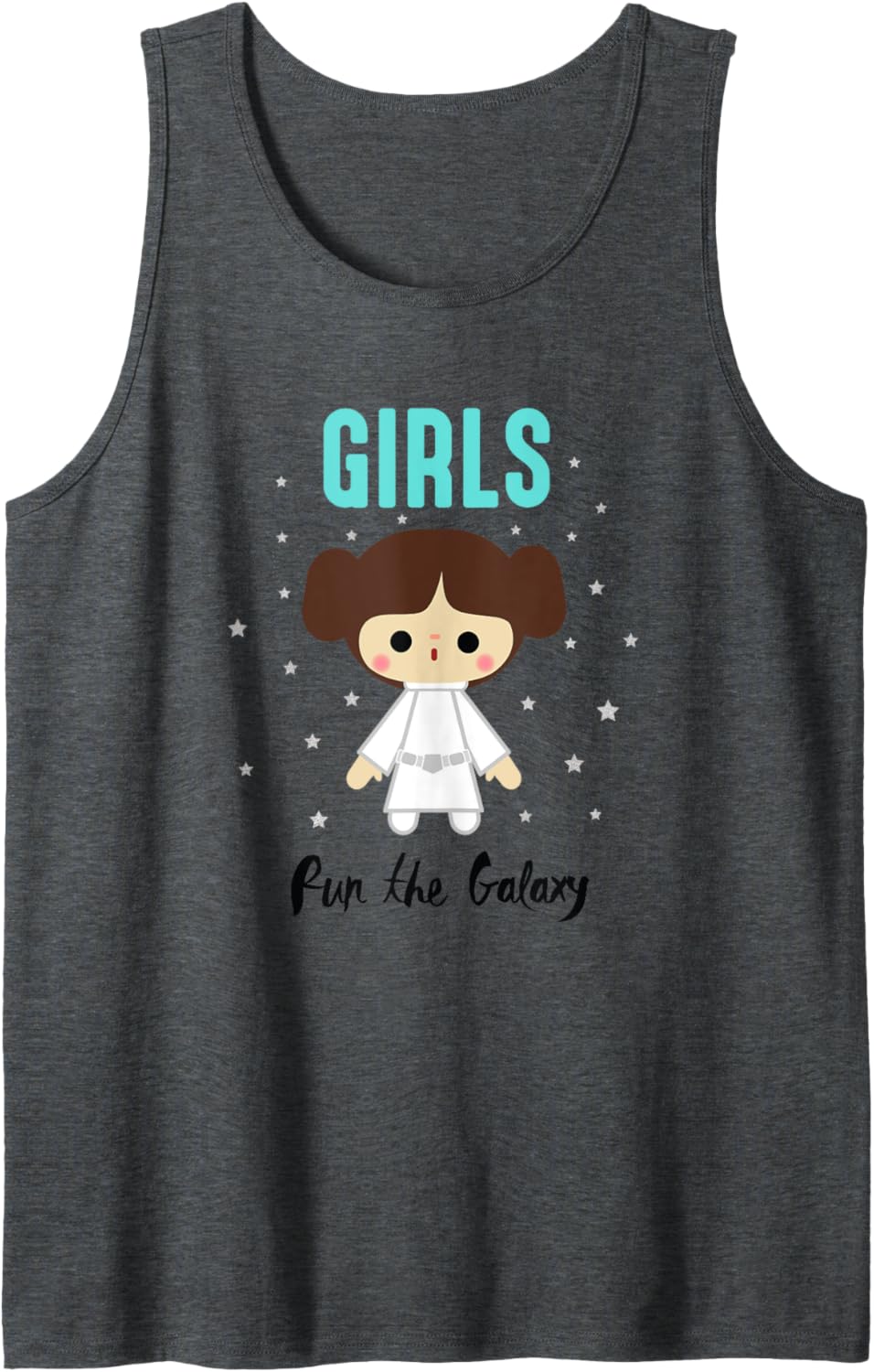 Star Wars Classic Princess Leia Girls Run The Galaxy Chibi Tank Top