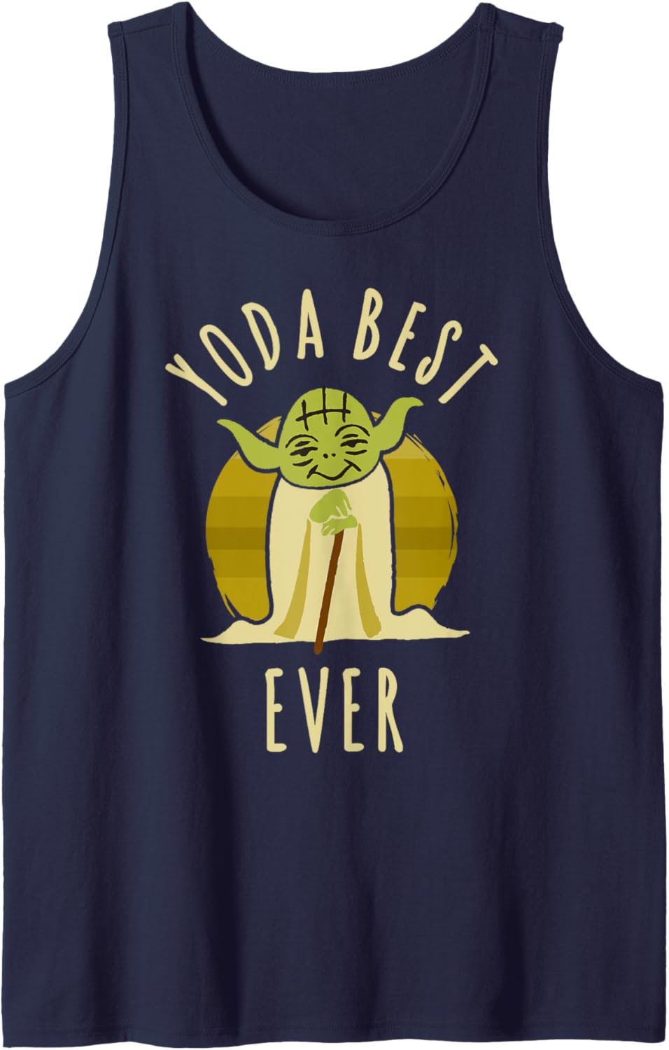 Star Wars Master Yoda Best Ever Cute Chibi Big Chest Poster Tank Top