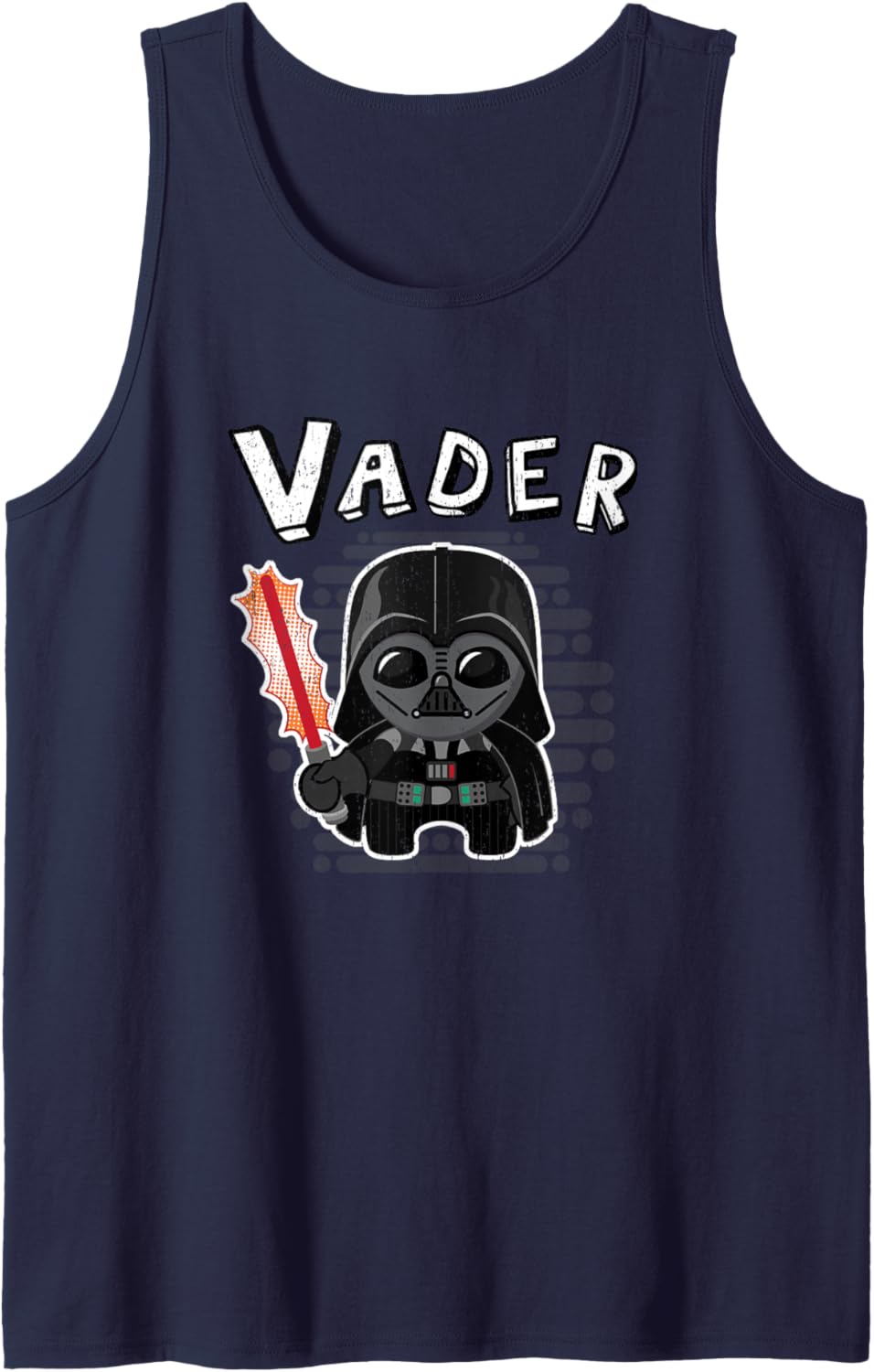 Star Wars Classic Cute Chibi Darth Vader Lightsaber Icon Tank Top