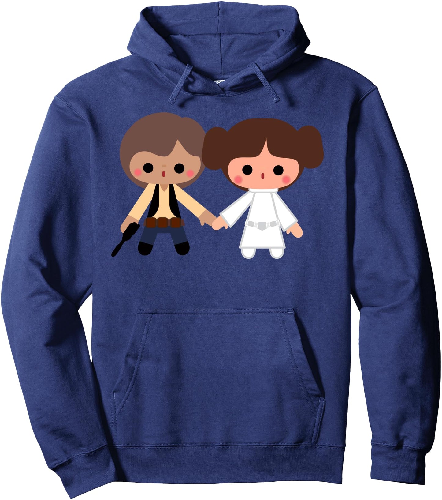 Star Wars Han Solo Princess Leia Cute Cartoon Hoodie Pullover Hoodie