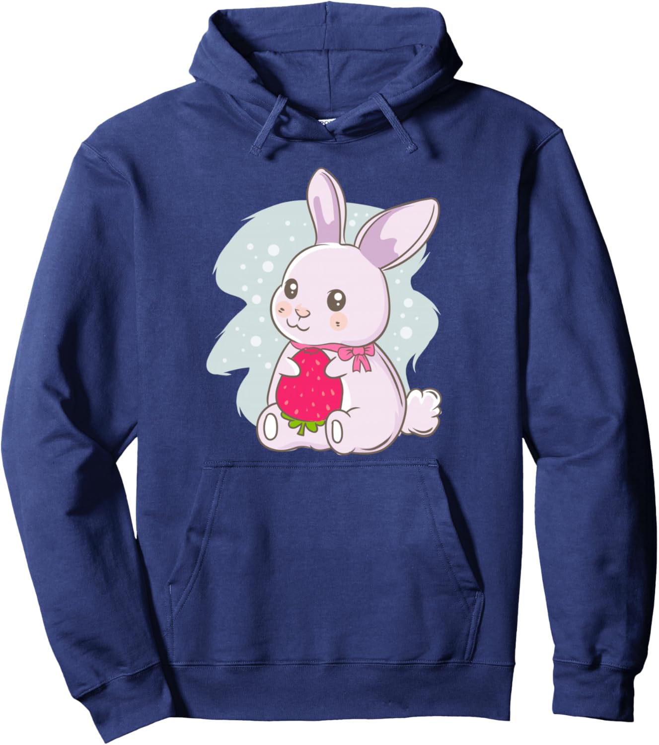 Strawberry Bunny Rabbit - Cute Kawaii Anime Japanese Pullover Hoodie