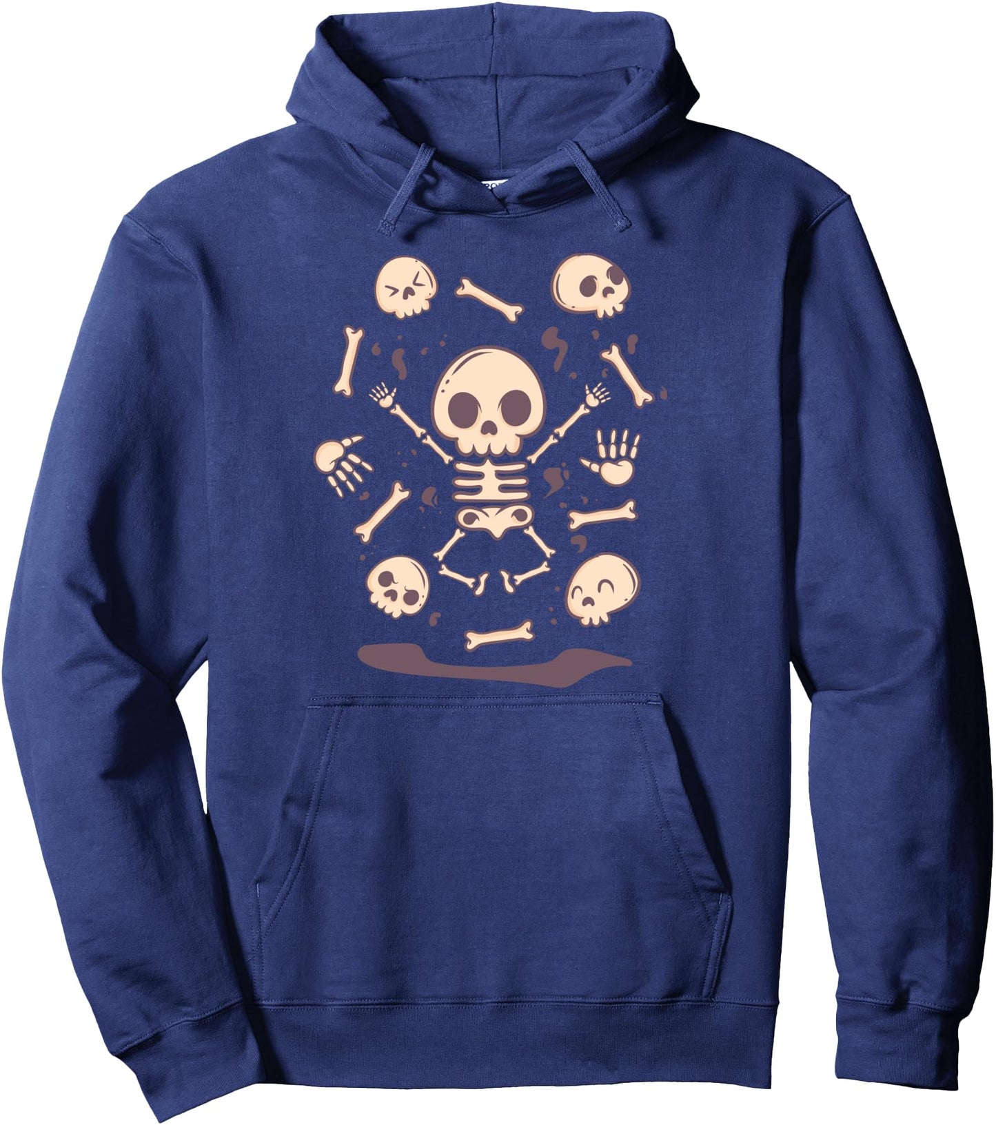 Skull Skeleton - Cute Pastel Goth Kawaii Anime Japanese Pullover Hoodie