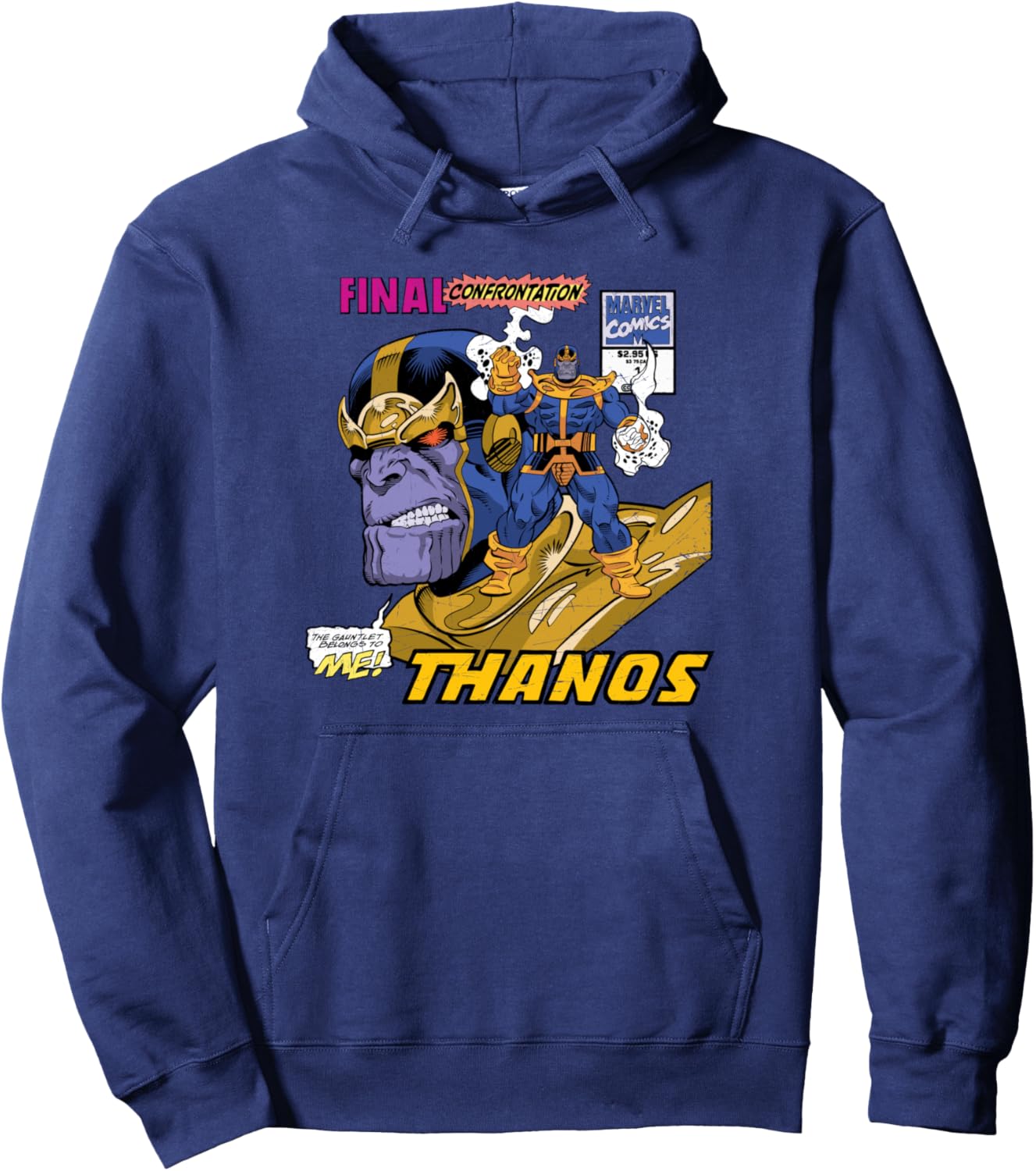 Marvel Comics Thanos Final Confrontation Retro Art Pullover Hoodie