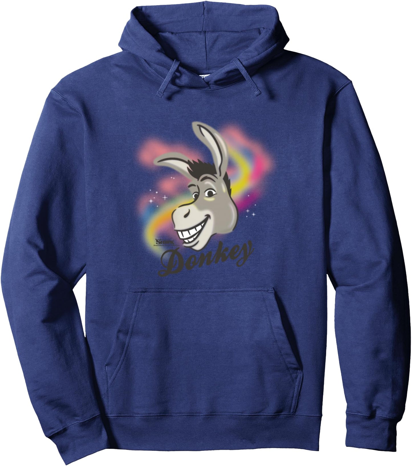 Shrek Donkey Airbrush Style Portrait Pullover Hoodie