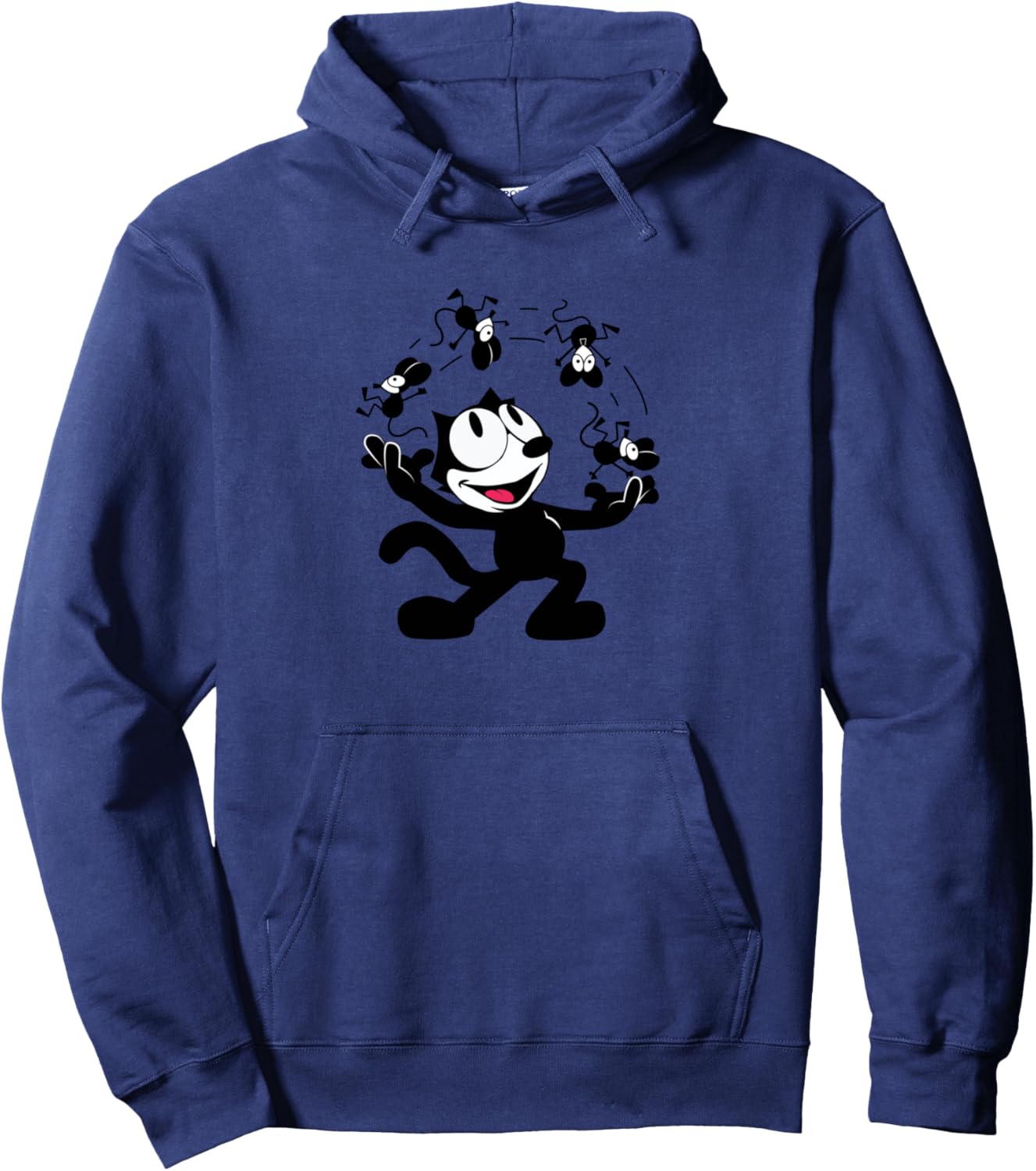 Felix Cat Juggling Mice Vintage Cartoon Retro Graphic Fun Pullover Hoodie