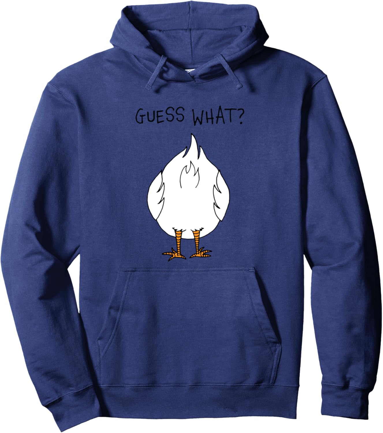 Funny Corny Dad Joke design Guess What Chicken Butt Pullover Hoodie