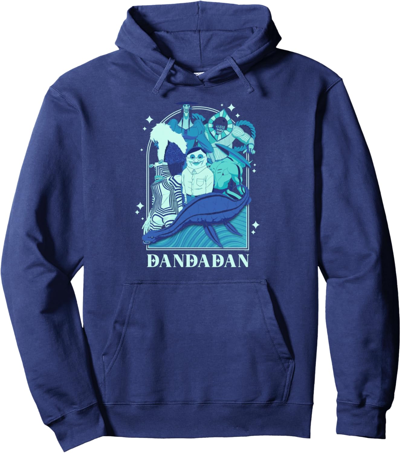 Dan Da Dan Framed Paranormal Characters Anime Pullover Hoodie