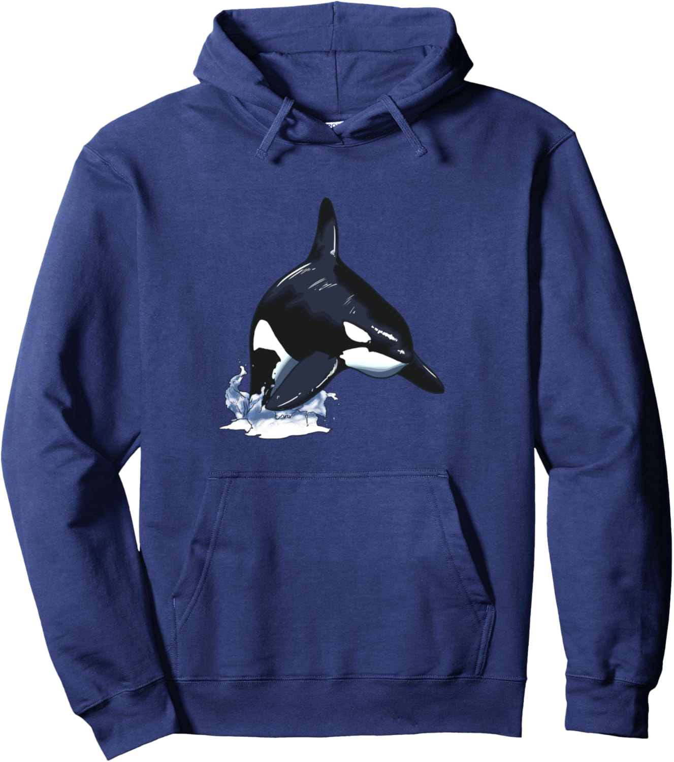 Orca jumps out of the water - Killer Whale Sword Whale Orcas Pullover Hoodie
