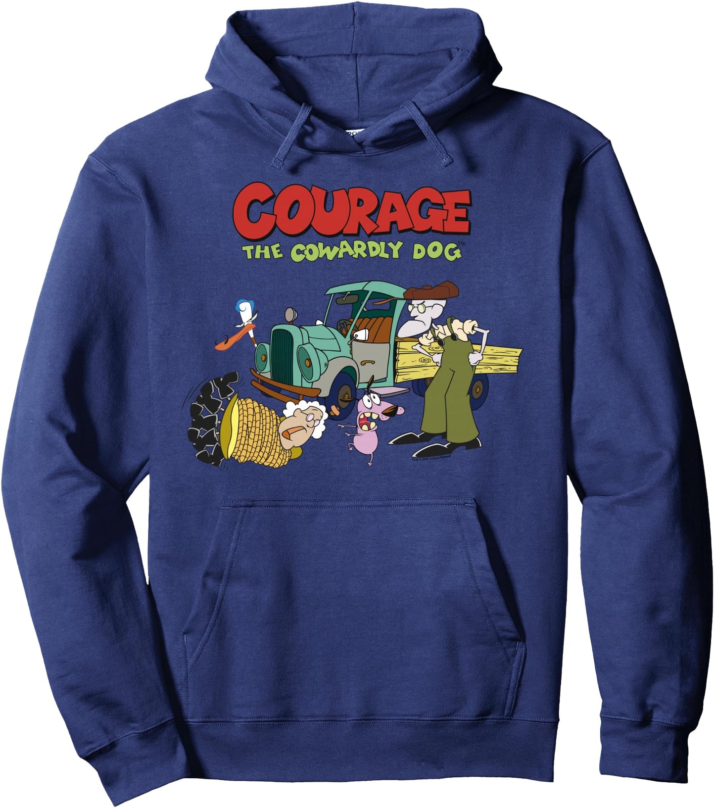 CN Courage The Cowardly Dog Group Shot Logo Pullover Hoodie