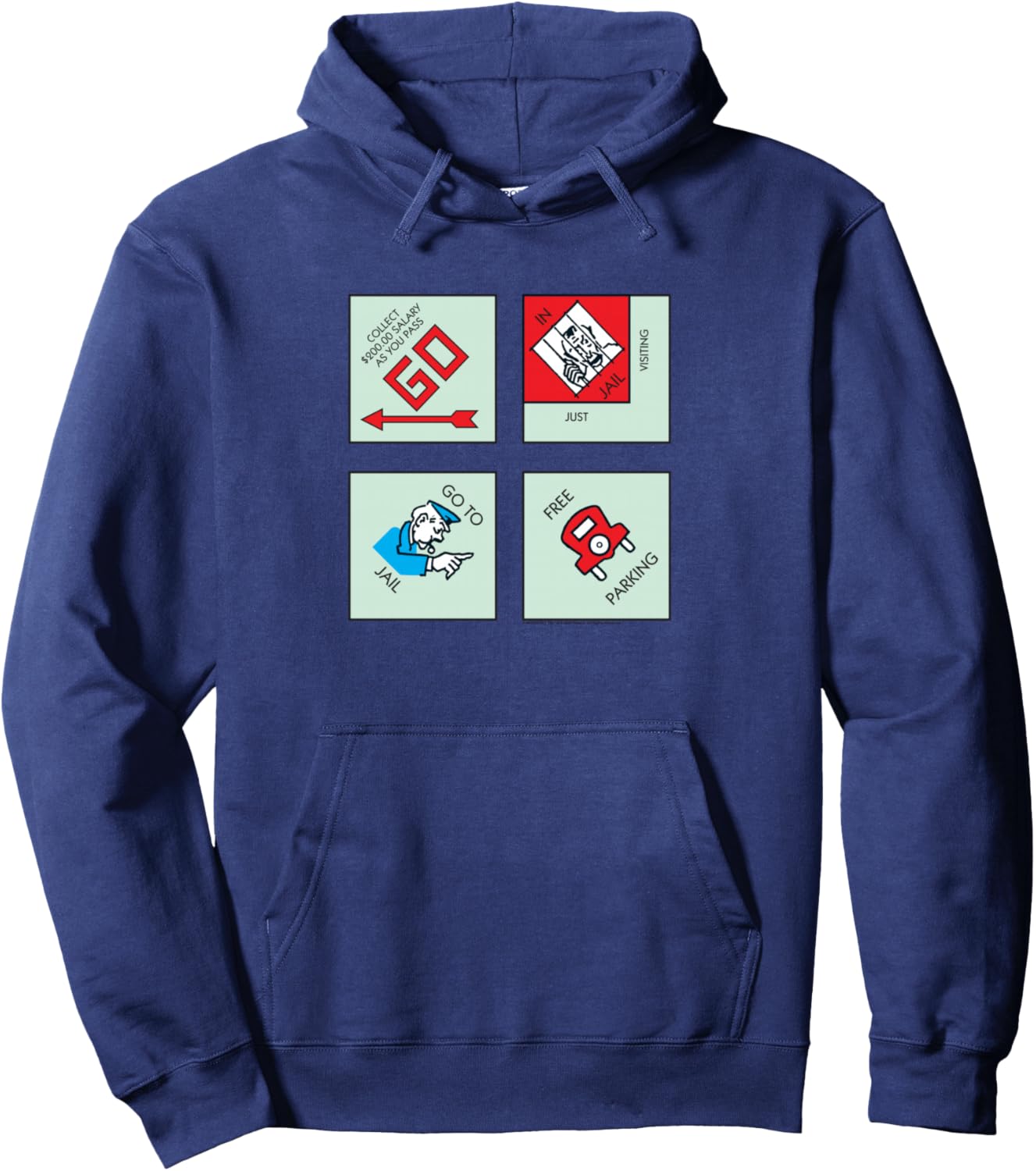 Monopoly Classic Corner Tiles Pullover Hoodie