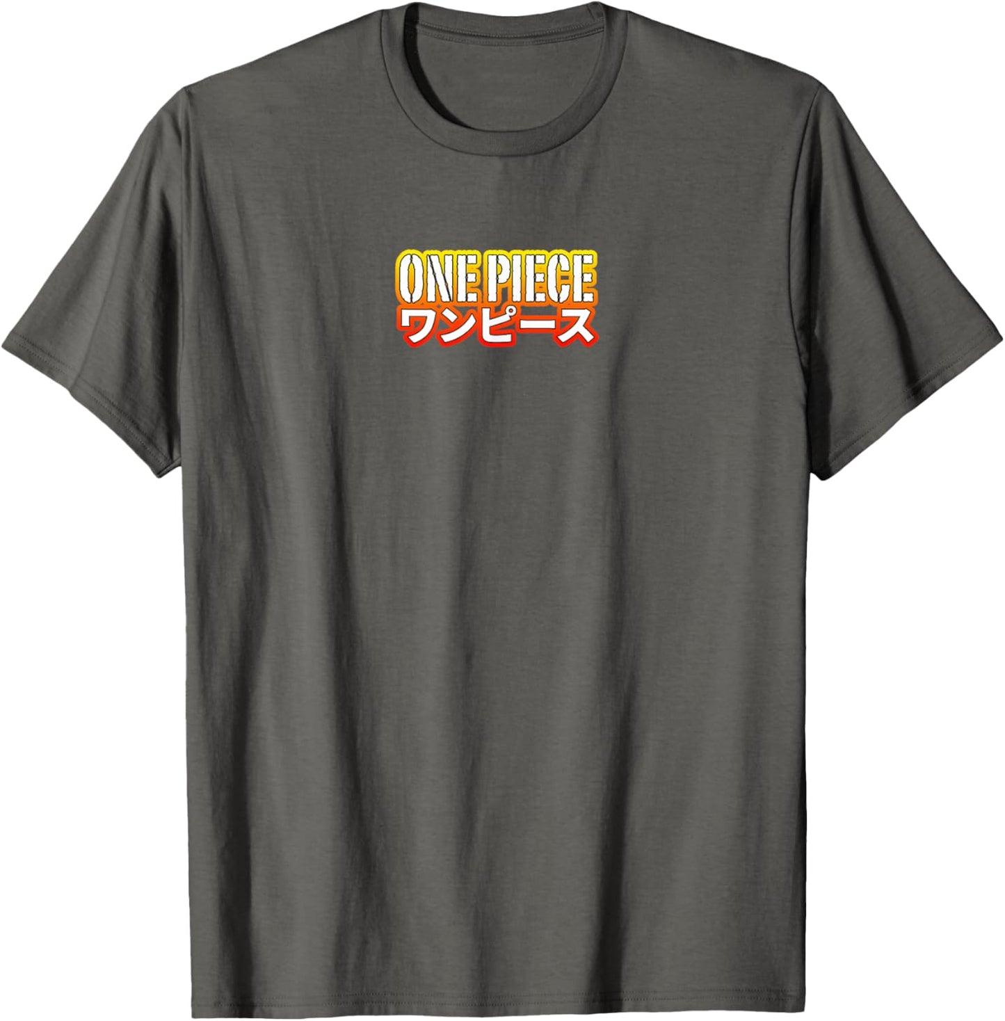 One Piece Anime Front and Back Stencil Logo and Group Photo