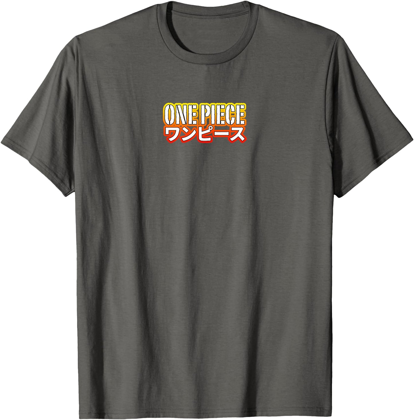 One Piece Anime Front and Back Stencil Logo and Group Photo