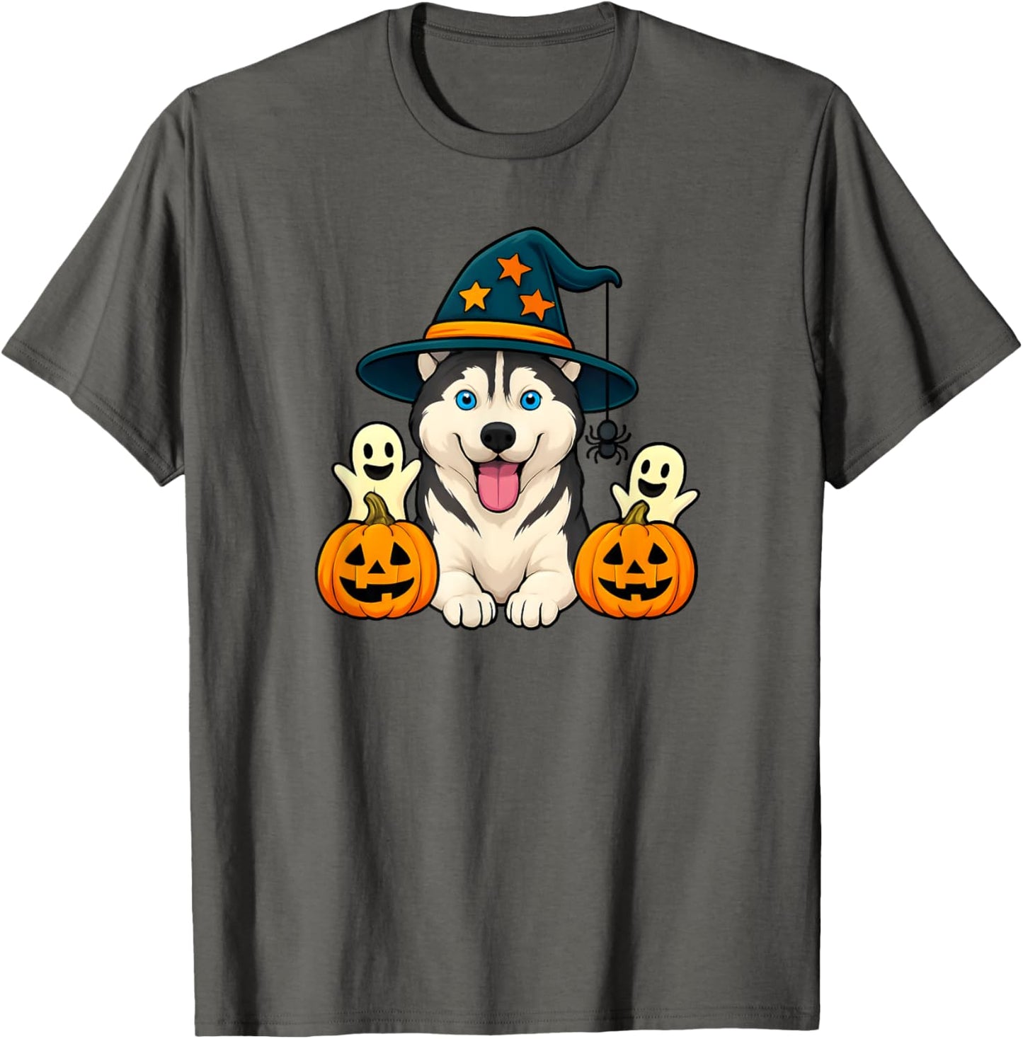 Halloween Siberian Husky dog, Cute, Chibi, MangaWitch's hat,