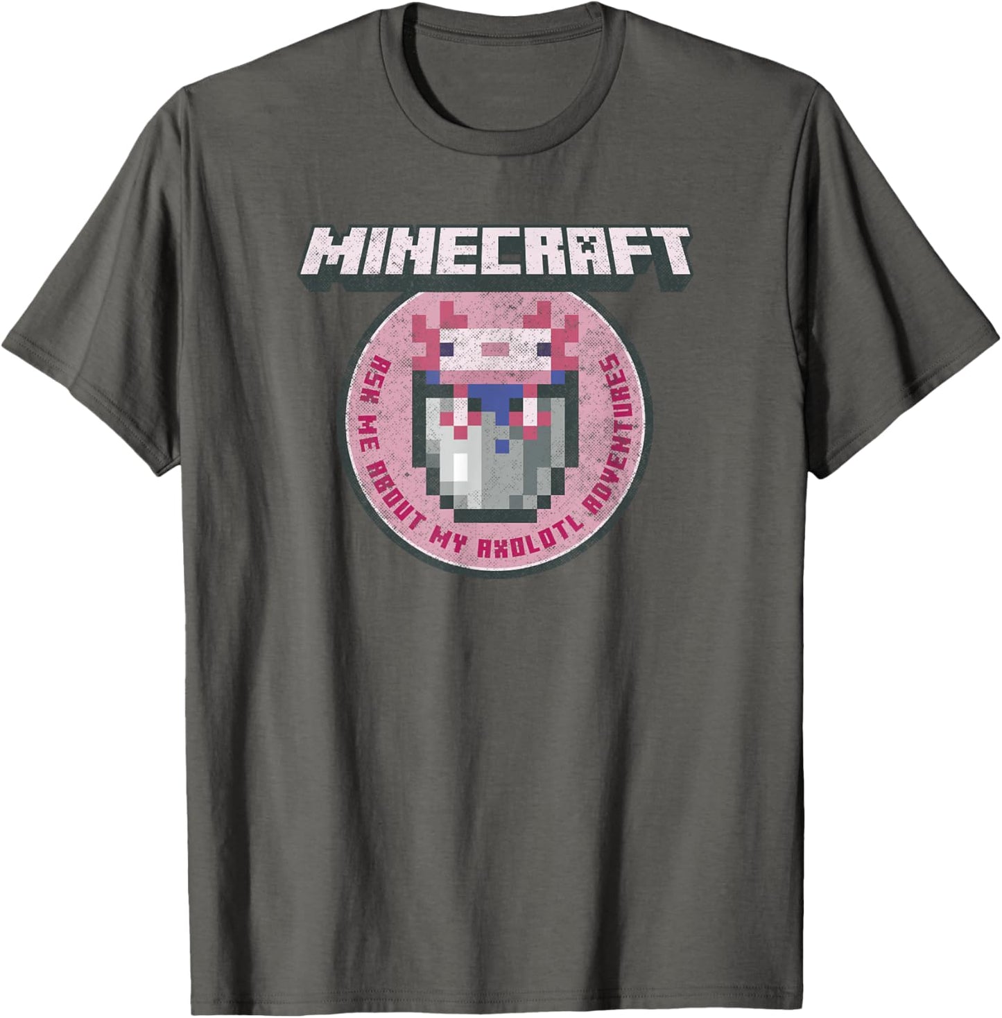 Minecraft Axolotl Adventures Circle Badge