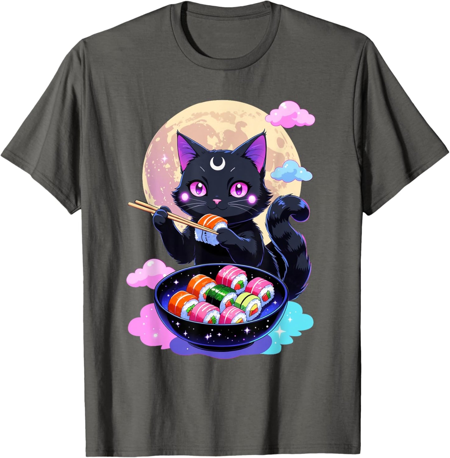Anime Cat Girls Kawaii Cute Cat Eating Sushi Japanese Cute