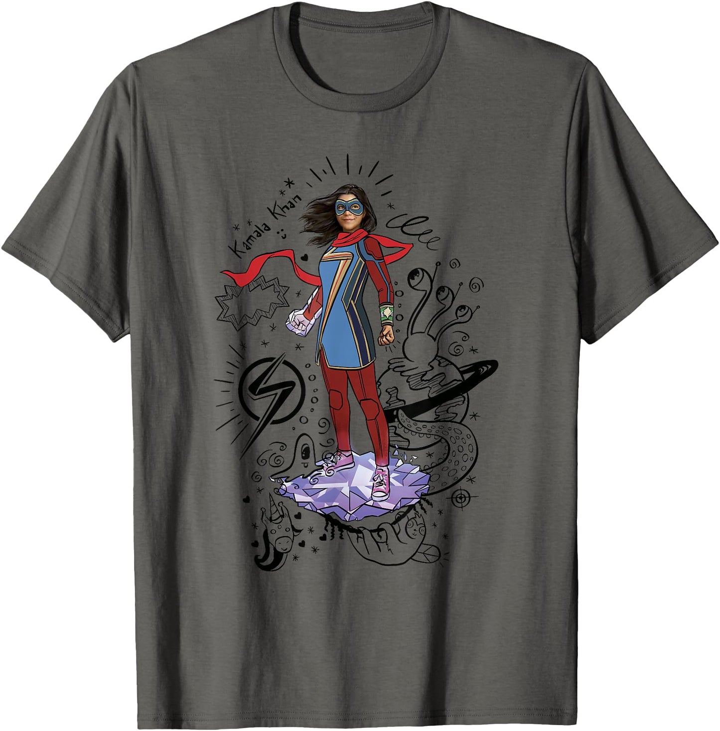 Marvel Ms. Marvel Hero Scribbles Poster