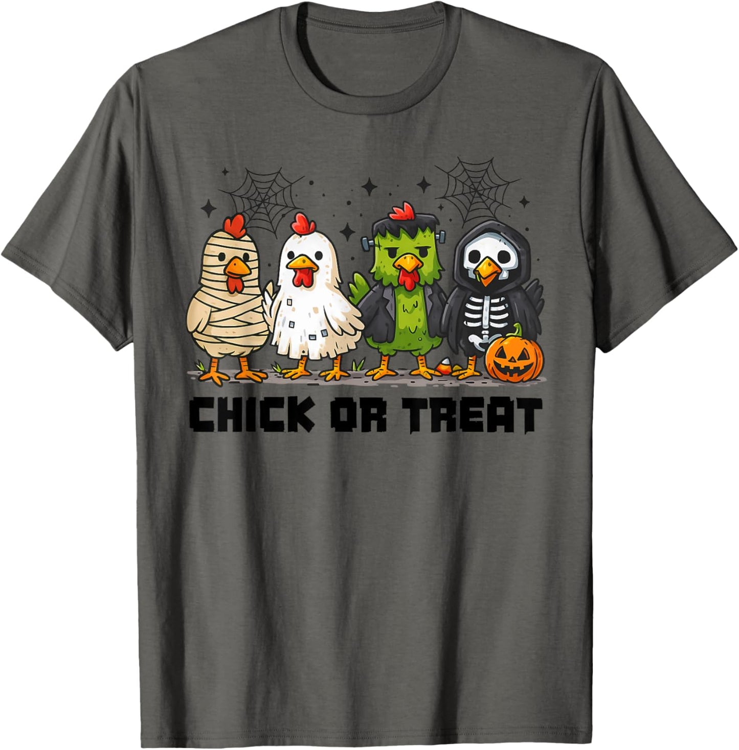 Cartoon Chicken Halloween Hen Lover Spooky Season Outfit T-Shirt