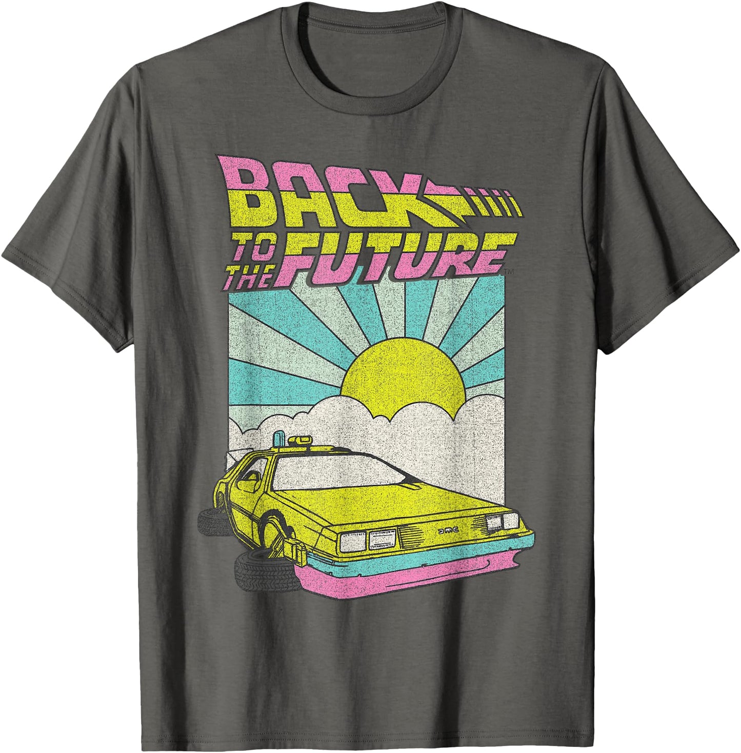 Back To The Future DeLorean Sunrise Cartoon