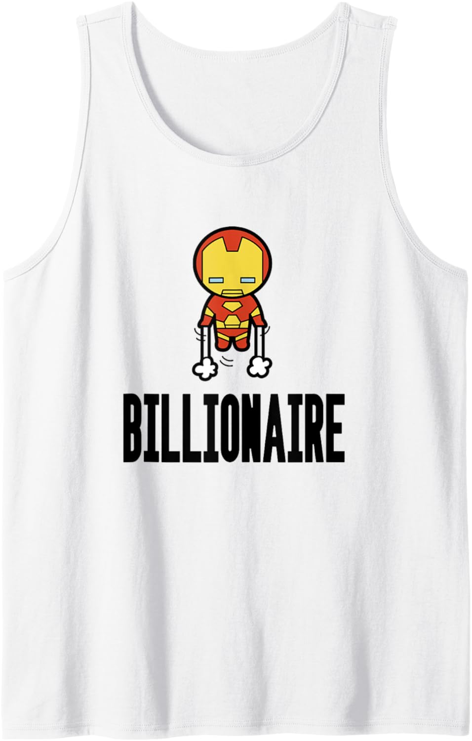 Marvel Kawaii Billionaire Chibi Iron Man Blast Off Logo Tank Top