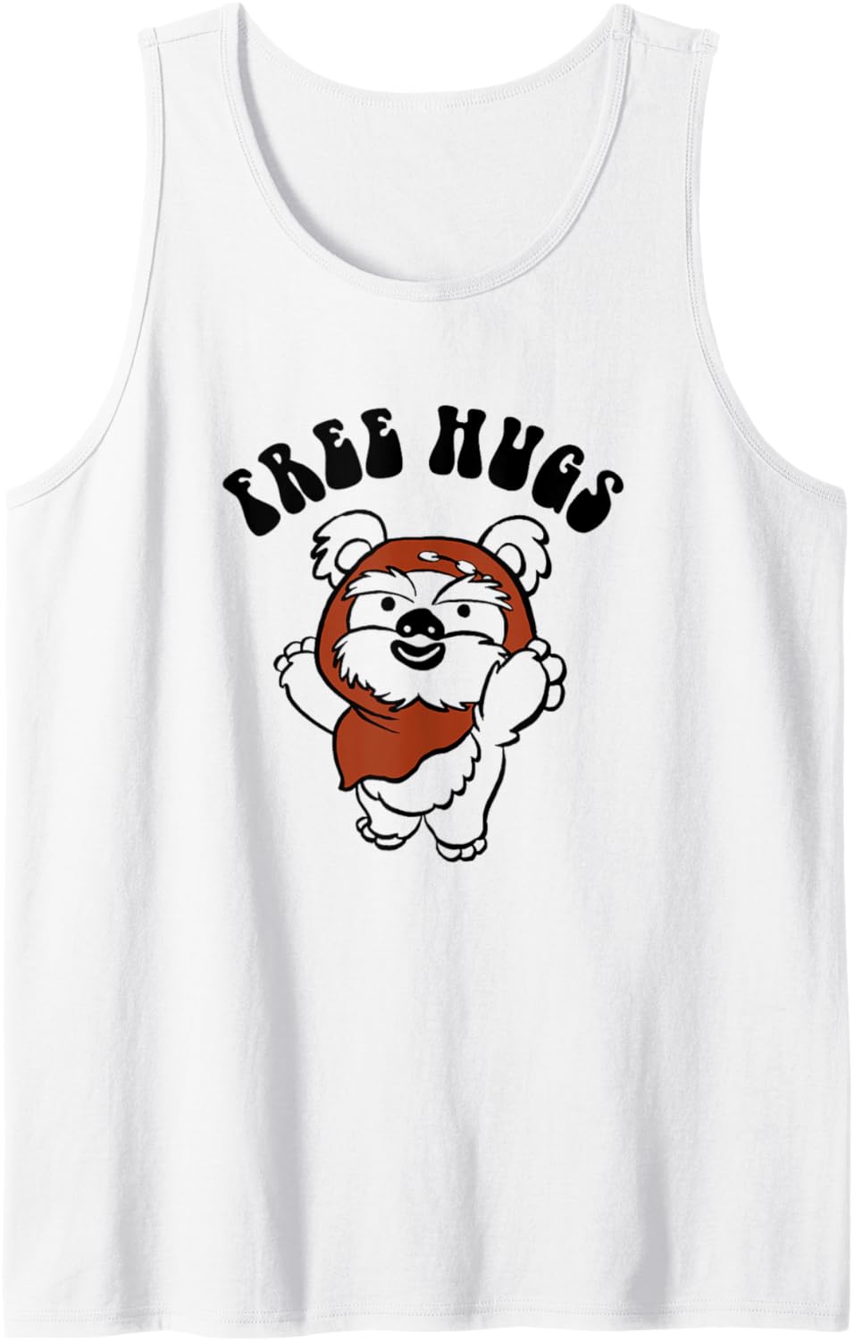 Star Wars Classic Free Hugs Cute Ewok Chibi Portrait Tank Top