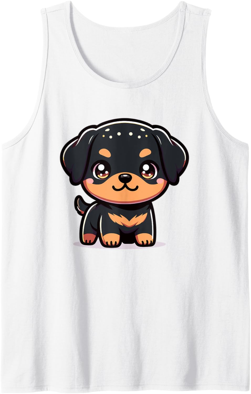Adorable Cute Japanese Kawaii Chibi Rottweiler Tank Top