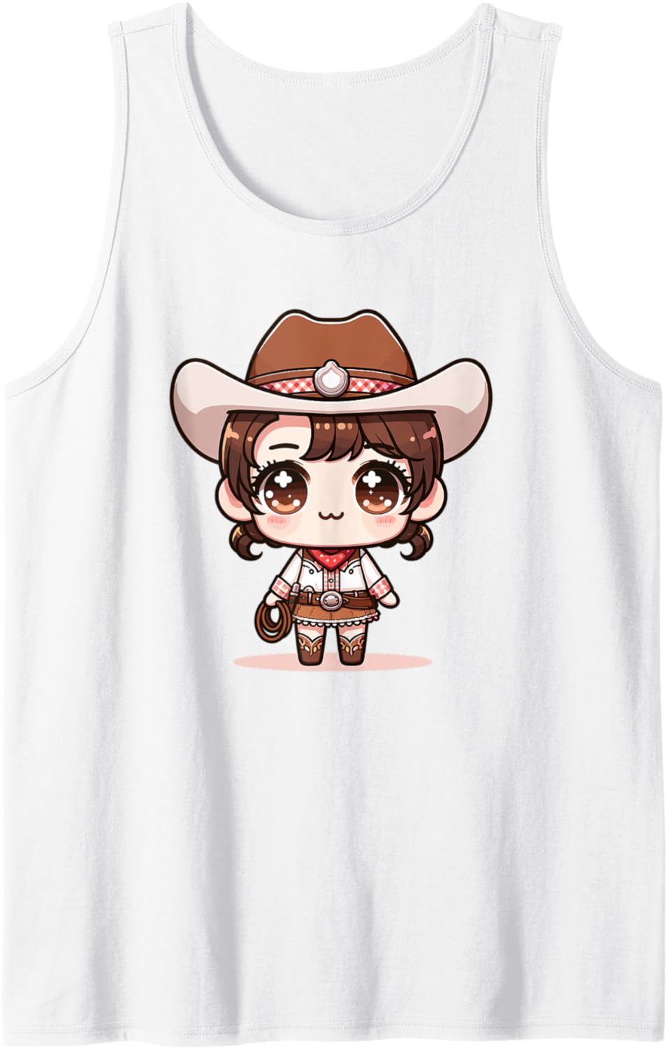 Adorable Cute Japanese Kawaii Chibi Cowgirl Tank Top