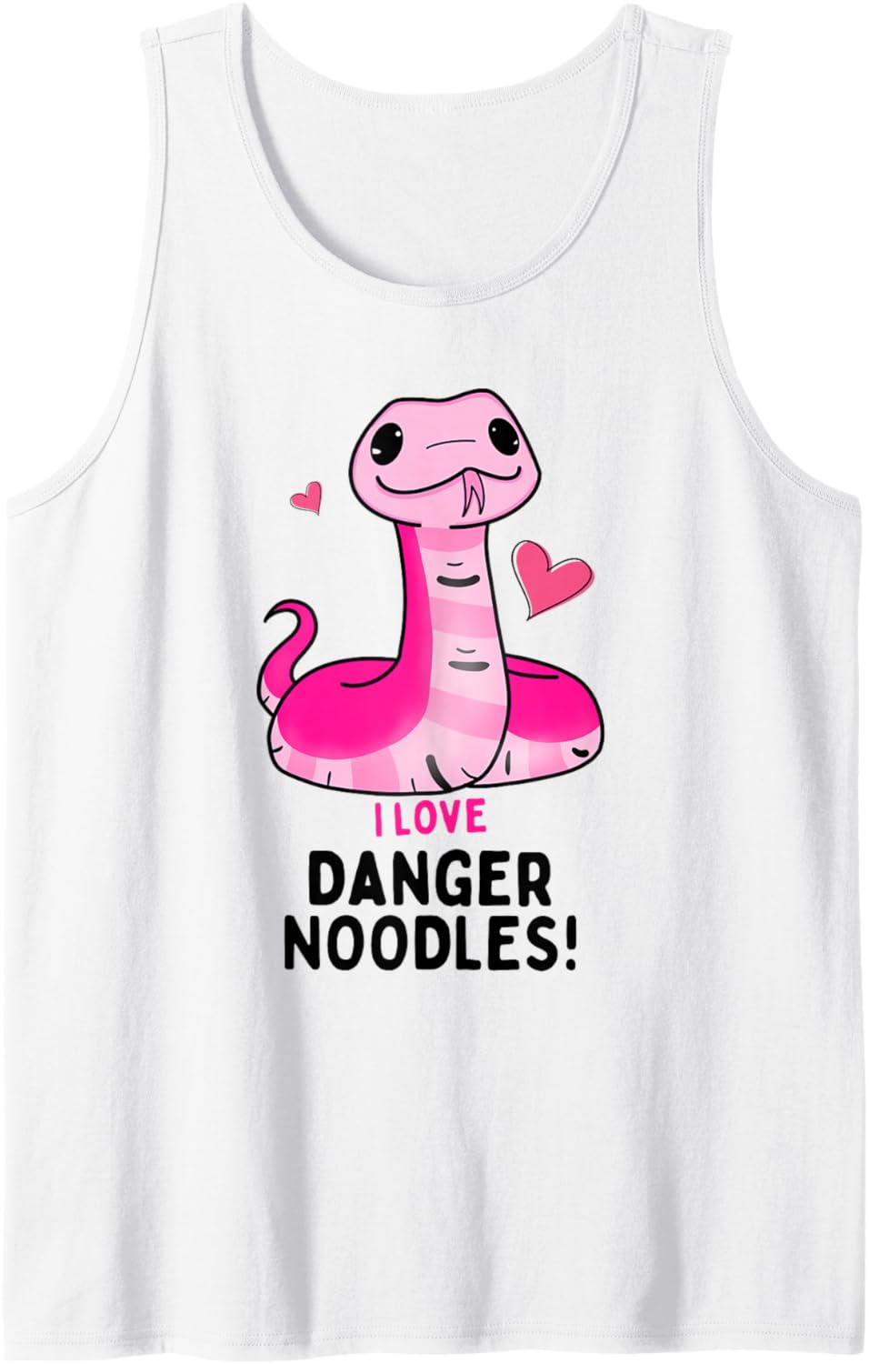 I Love Danger Noodles - Cute Kawaii Chibi Snake for Girls Tank Top