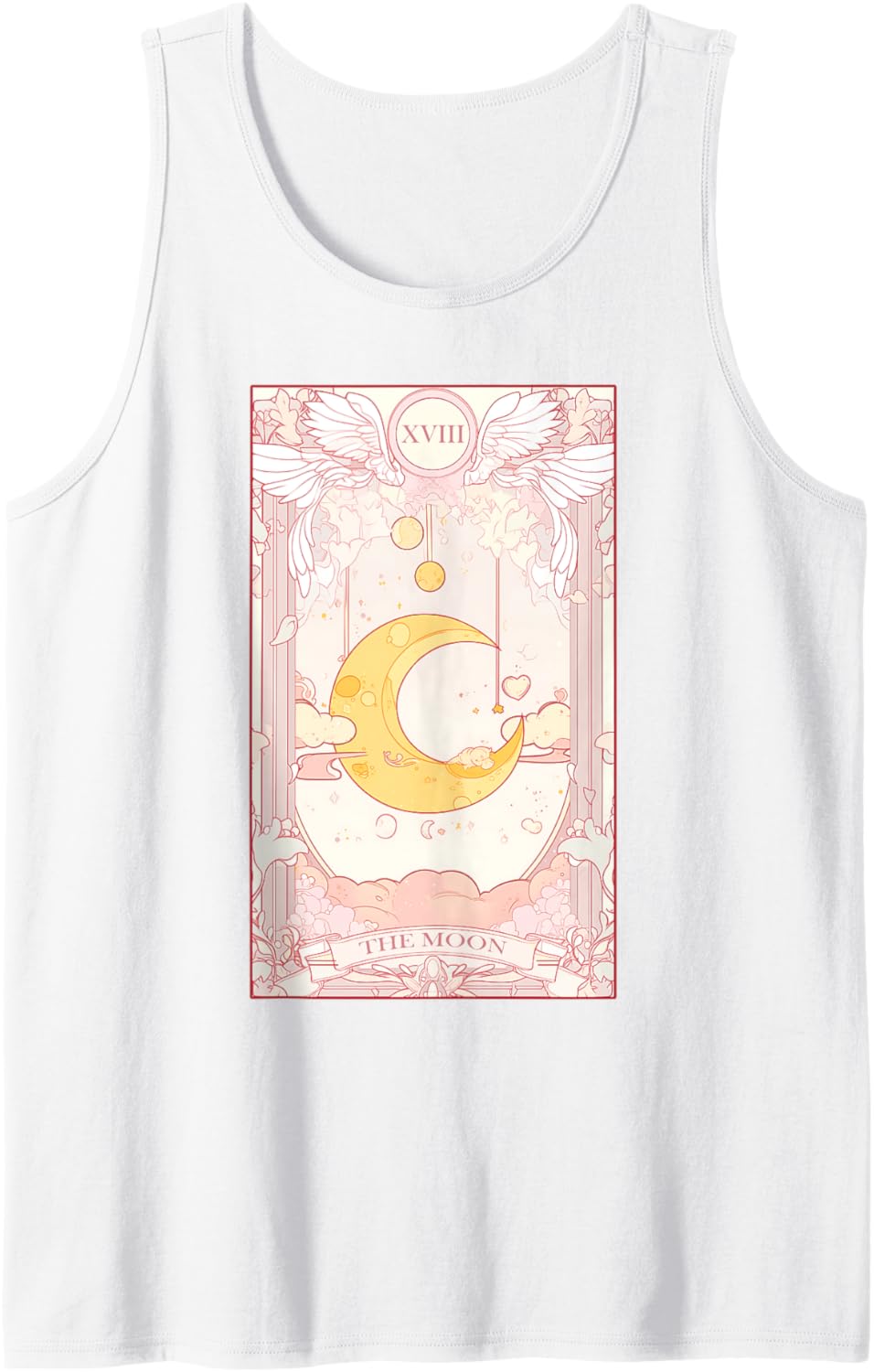 The Moon Pastel Tarot Deck Kawaii Anime Aesthetic Tank Top