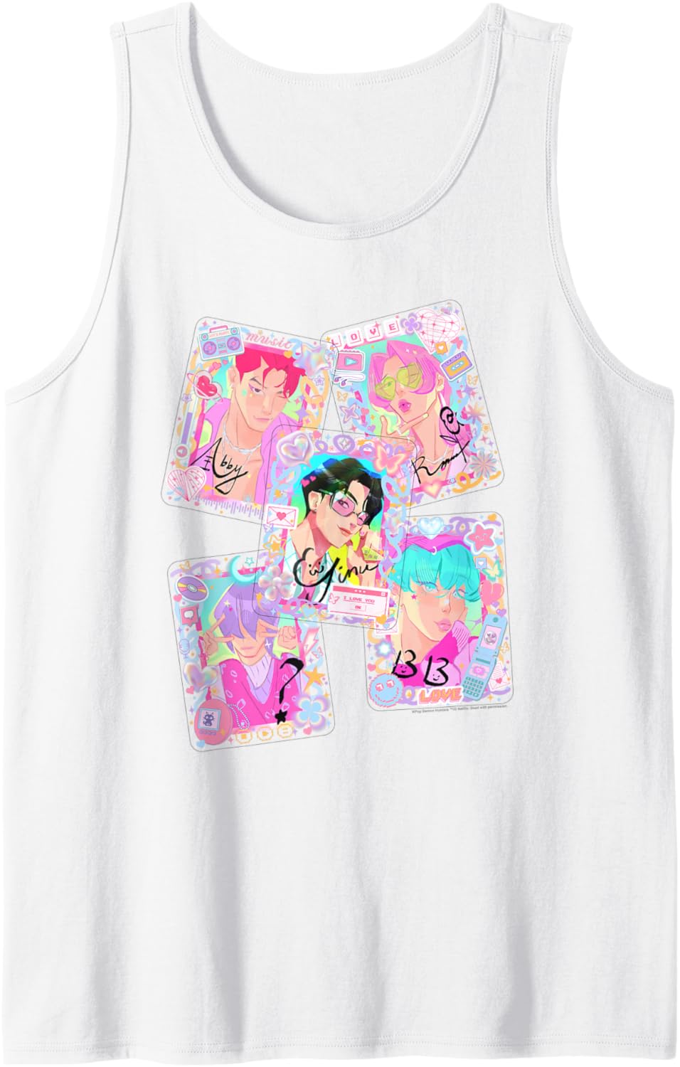 Kpop Demon Hunters Halloween Saja Boys Deco Photocards Tank Top