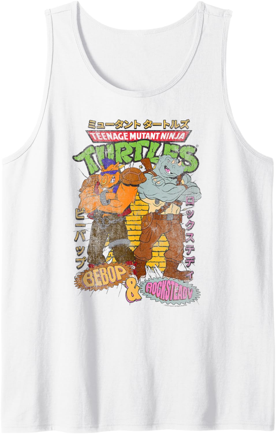 Teenage Mutant Ninja Turtles Bebop & Rocksteady Kanji Retro Tank Top