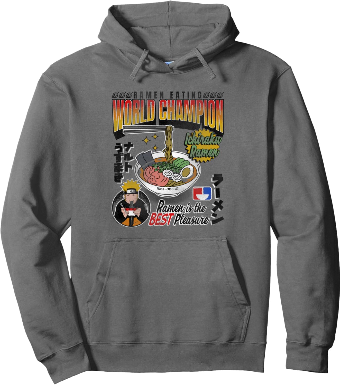 Naruto Shippuden Ramen Eating World Champion Anime Pullover Hoodie