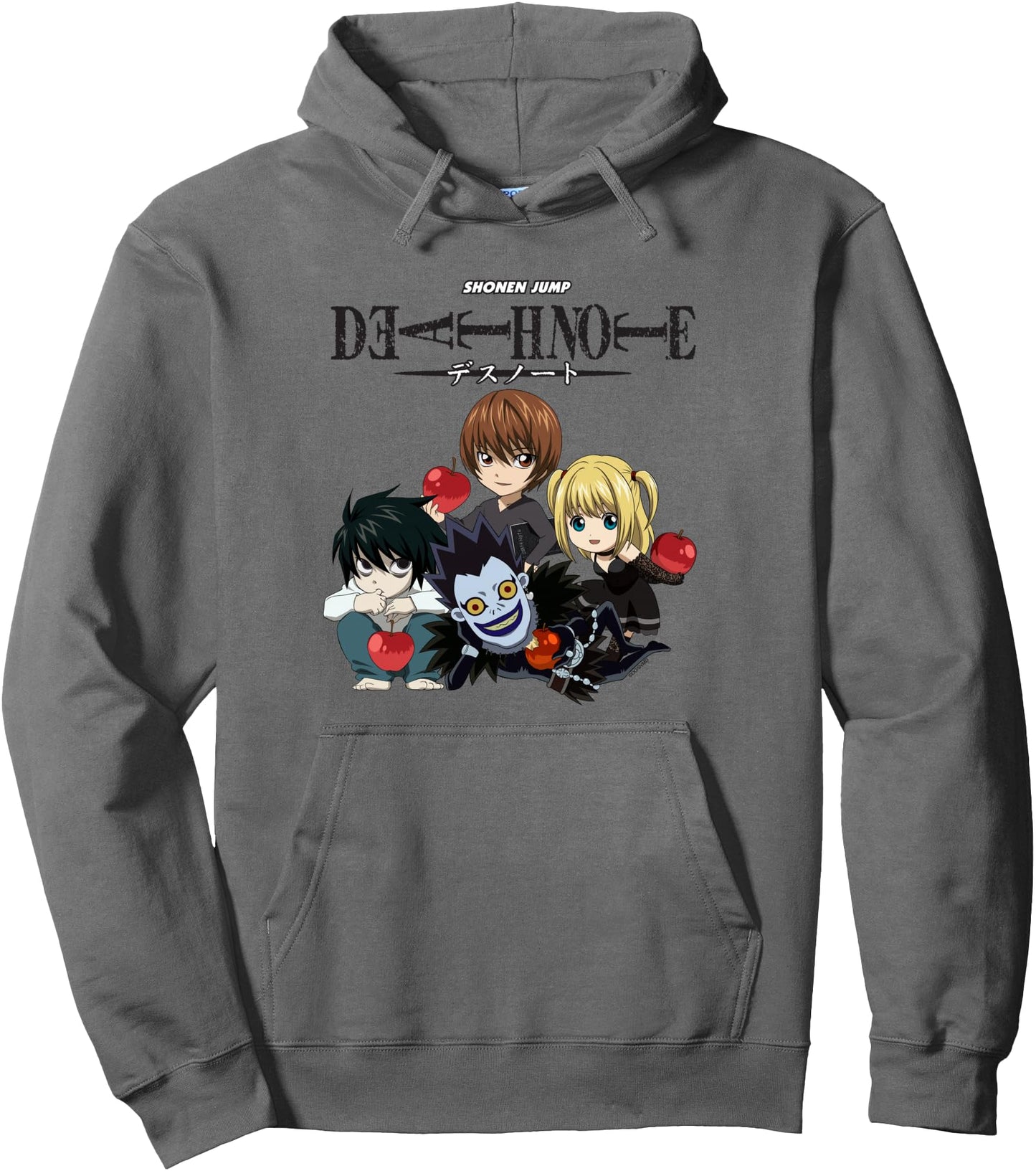 Death Note Chibi Characters with Apples Anime Pullover Hoodie